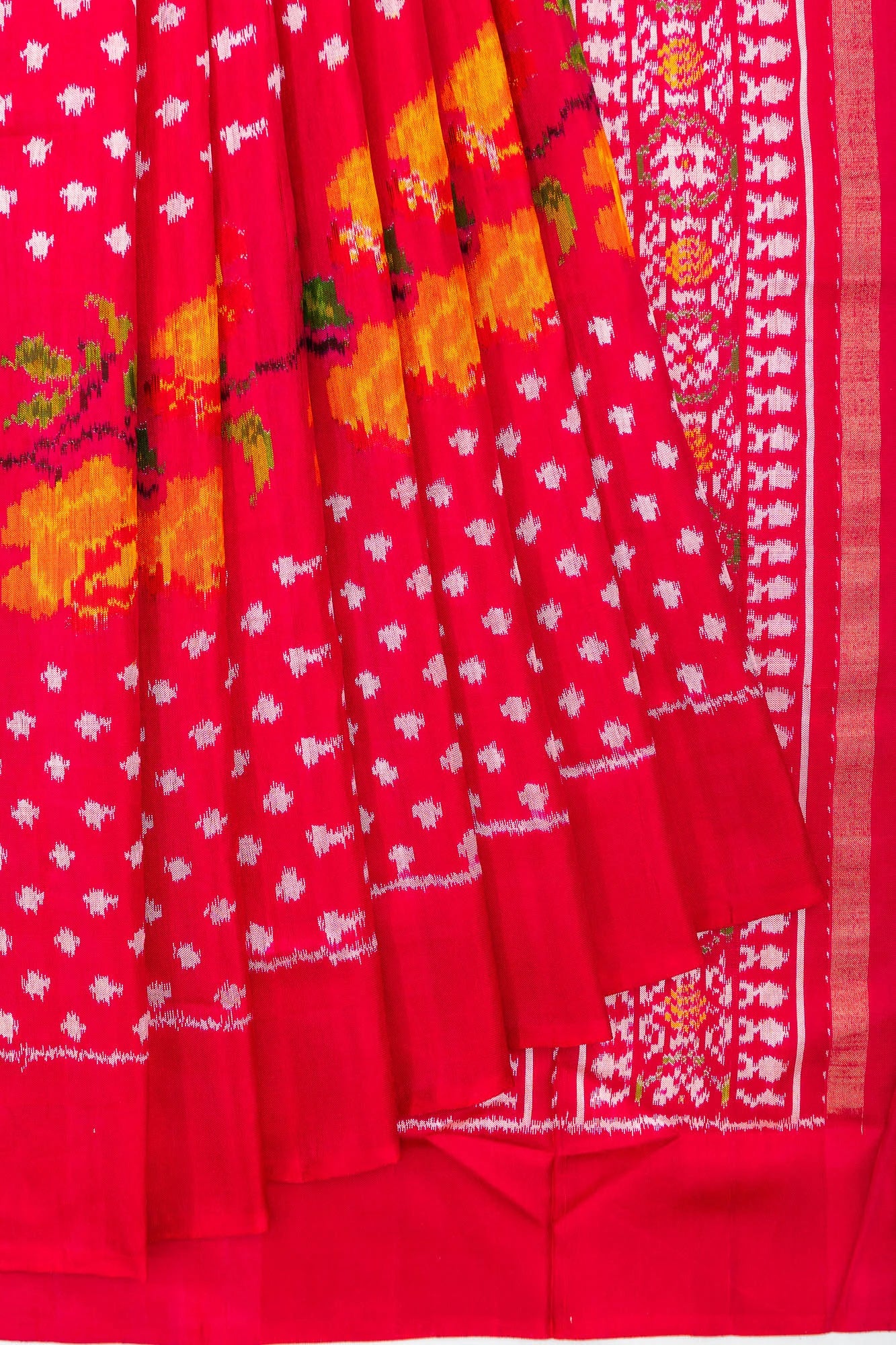 Pochampally Silk Ikat Pink Saree