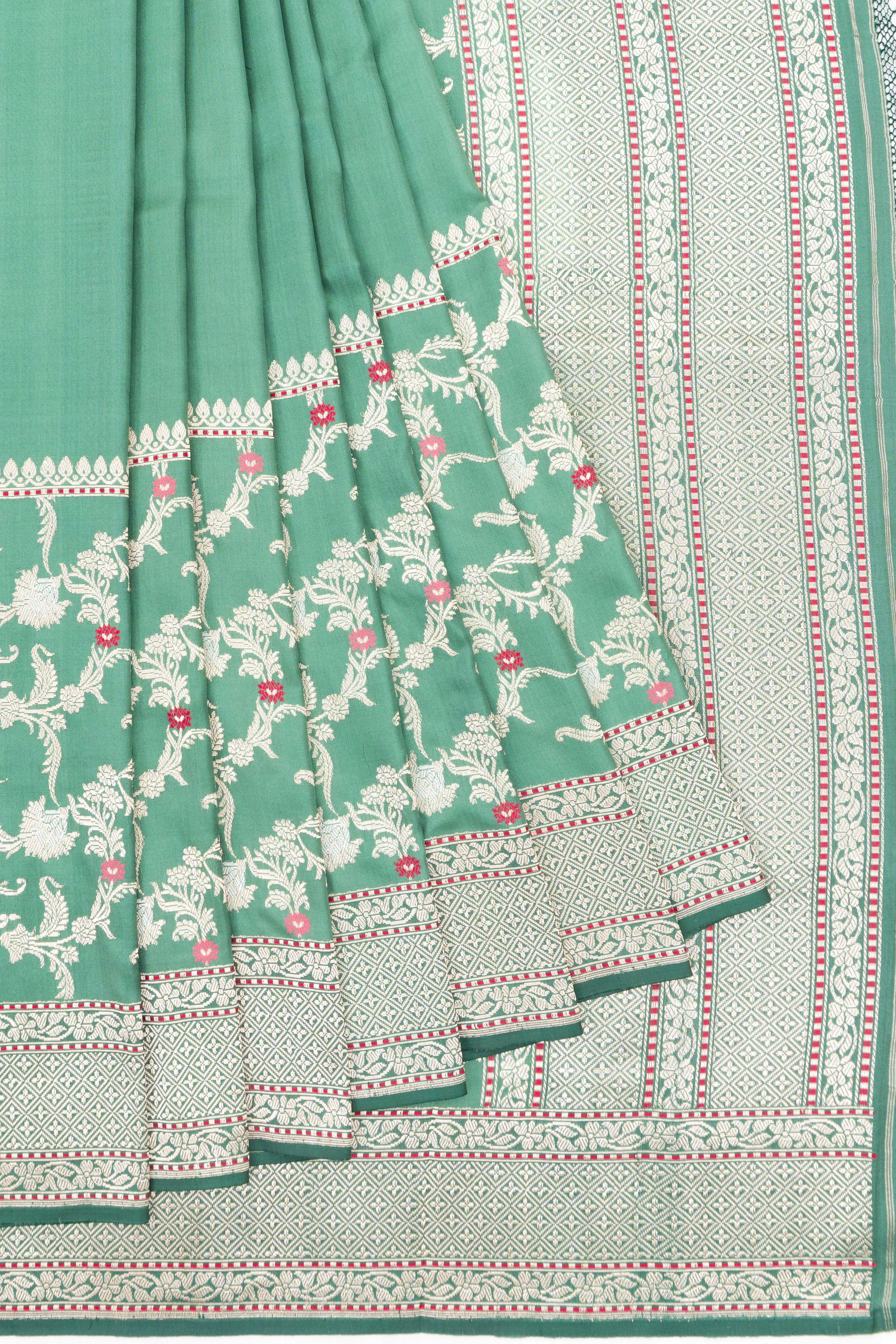 Banarasi Silk Brocade Green Saree