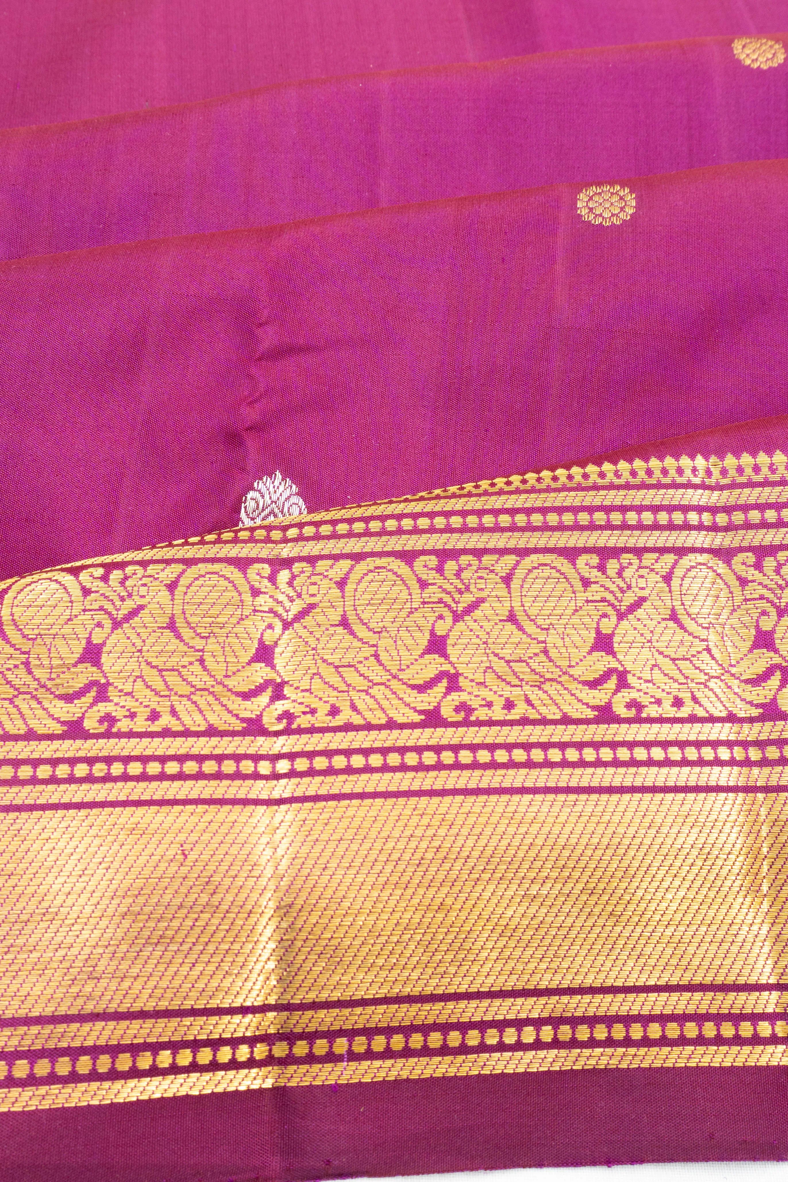 Classic Kanchipuram Silk Butta Purple Saree