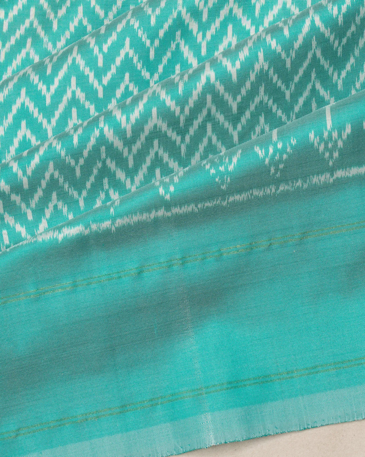 Pochampally Silk Ikat Green Saree
