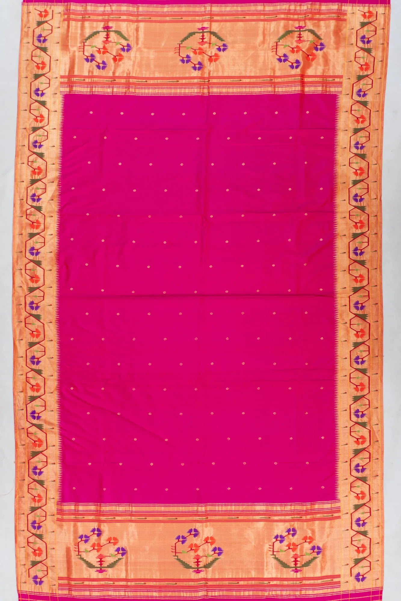 Paithani Silk Butta Rani Pink Dupatta