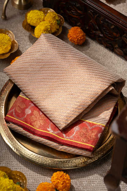 Zari Kota Silk Jamdani Jaal Cream Saree