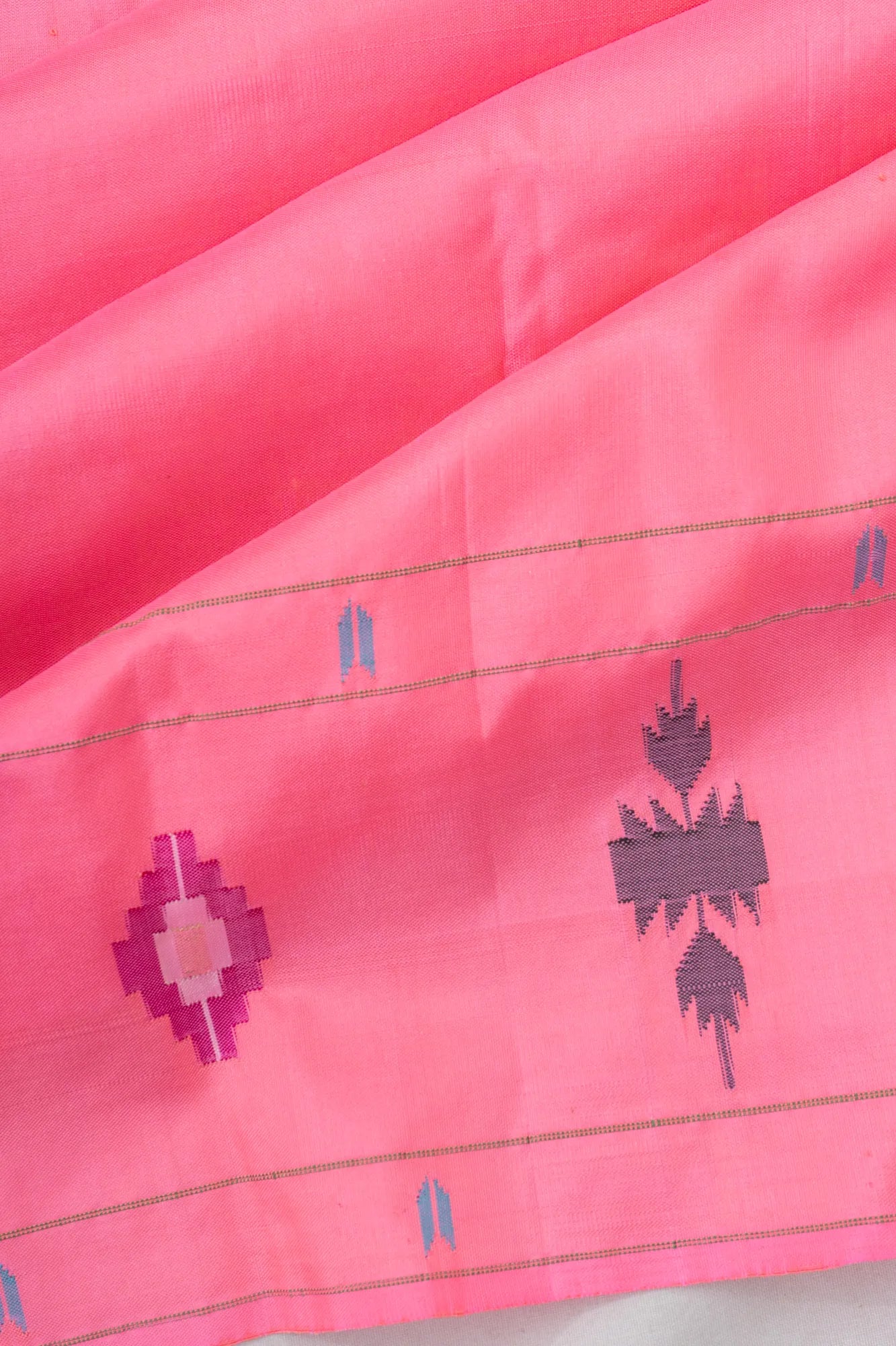Paithani Silk Butta Pink Saree