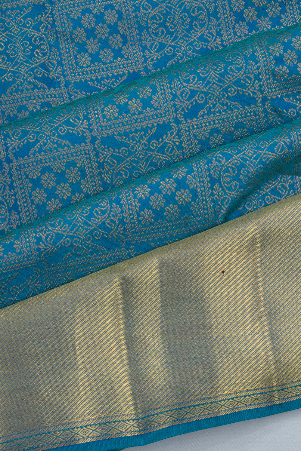 Taranga Kanchi Silk Brocade Blue Saree