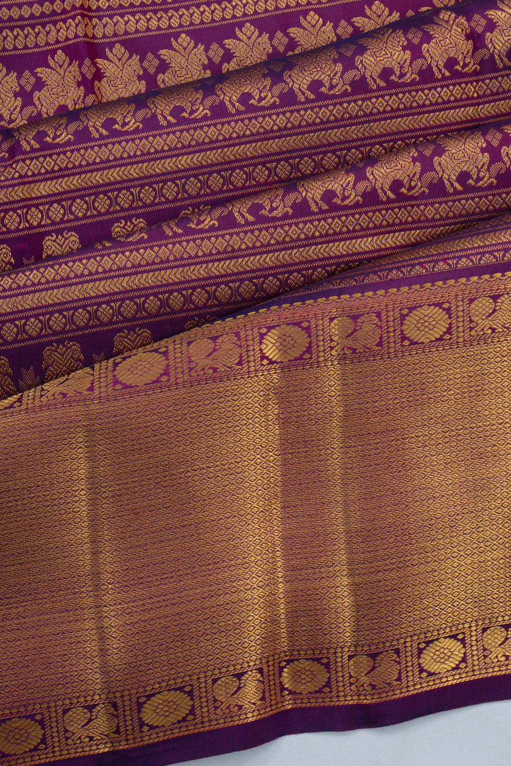 Taranga Kanchi Silk Brocade Purple Saree