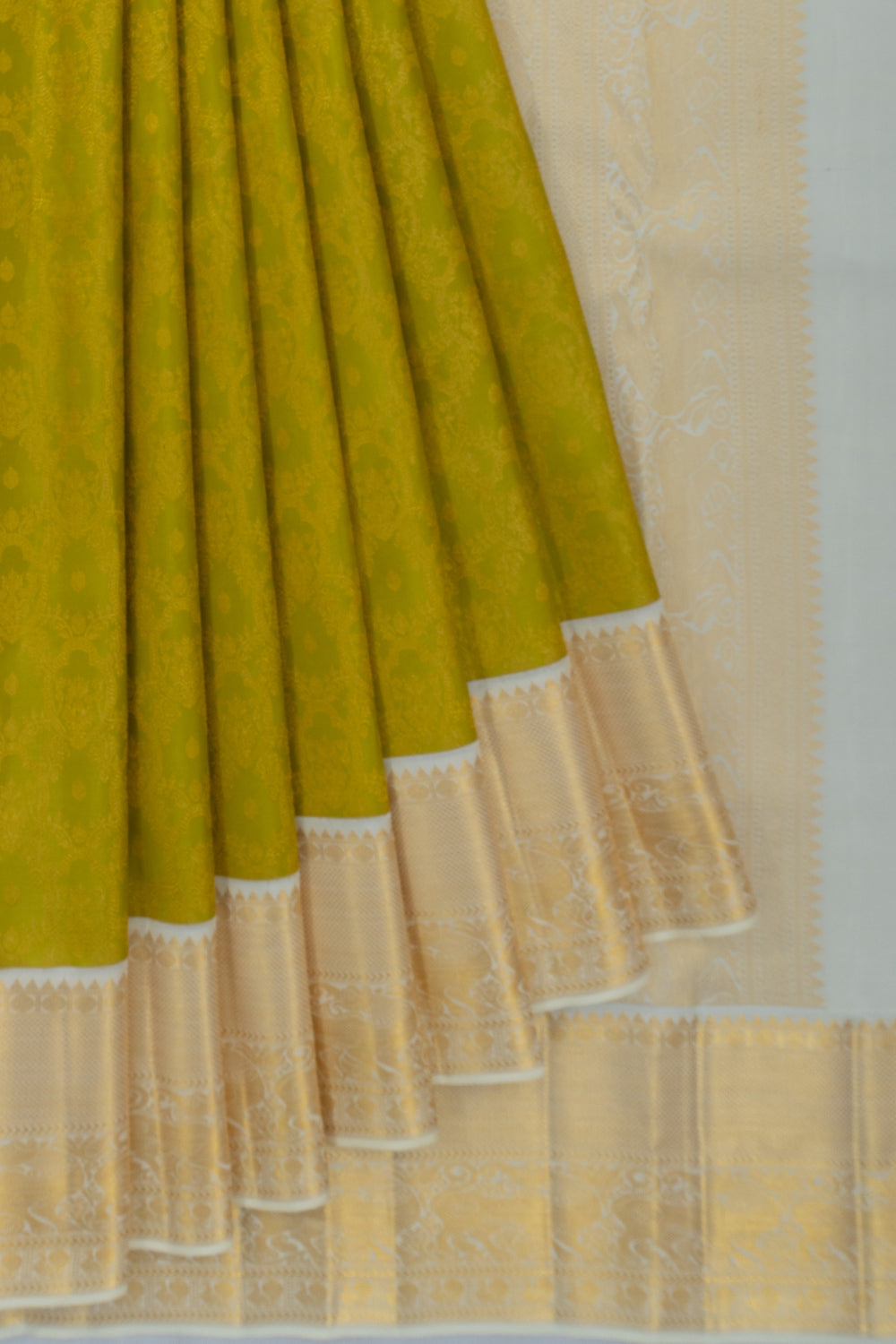 Kanchipuram Silk Brocade Green Saree