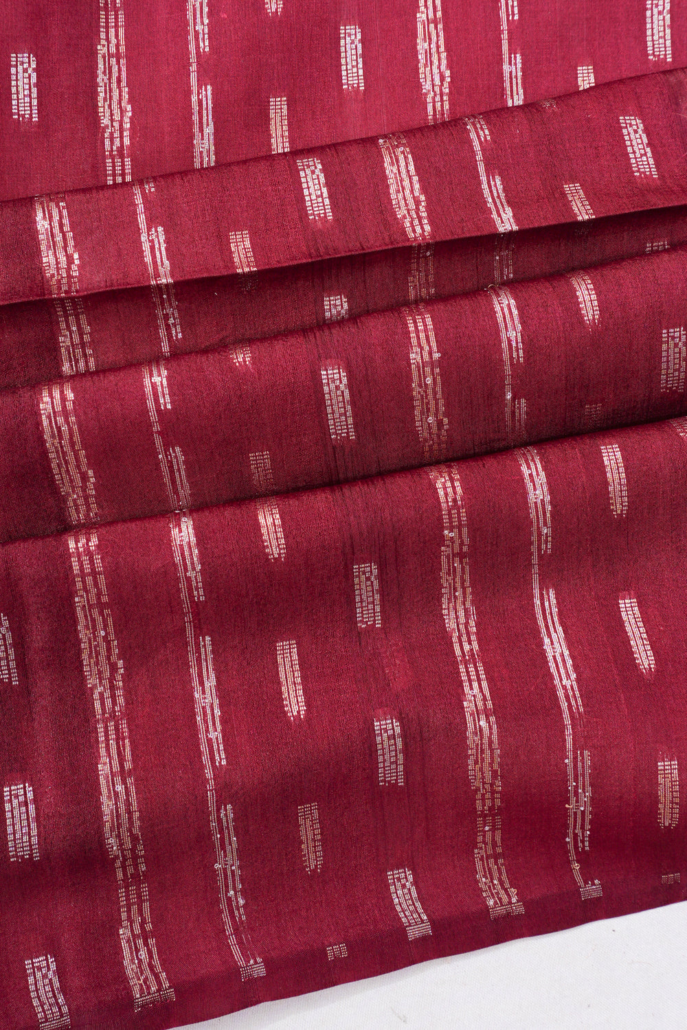 Vaanya Banaras Tussar Brocade Maroon Saree