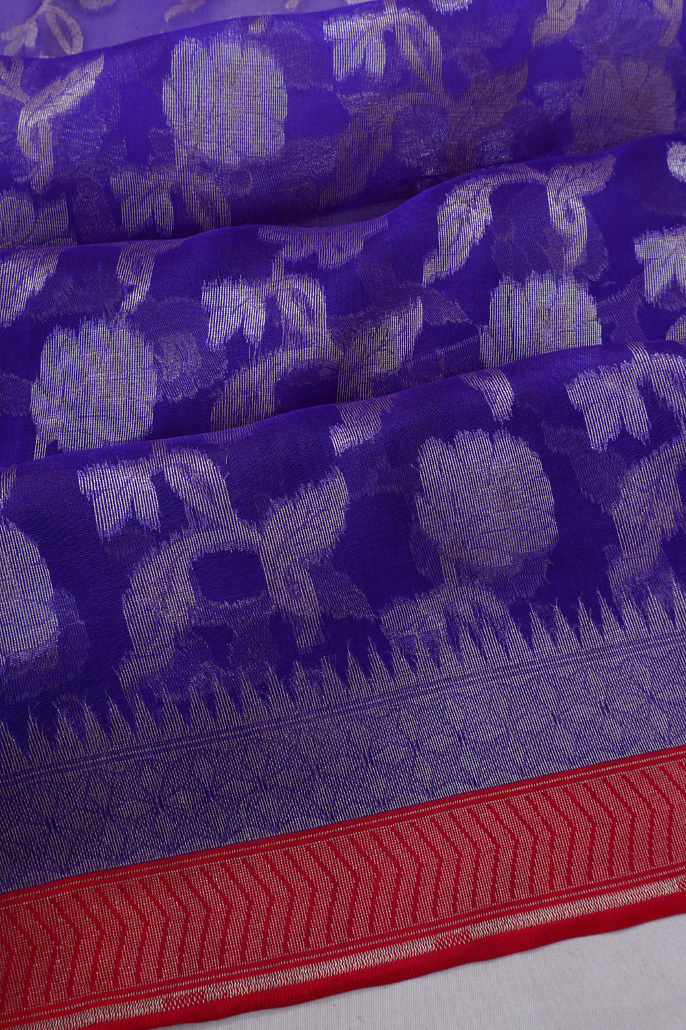 Vaanya Banaras Kora Organza Brocade Violet Saree