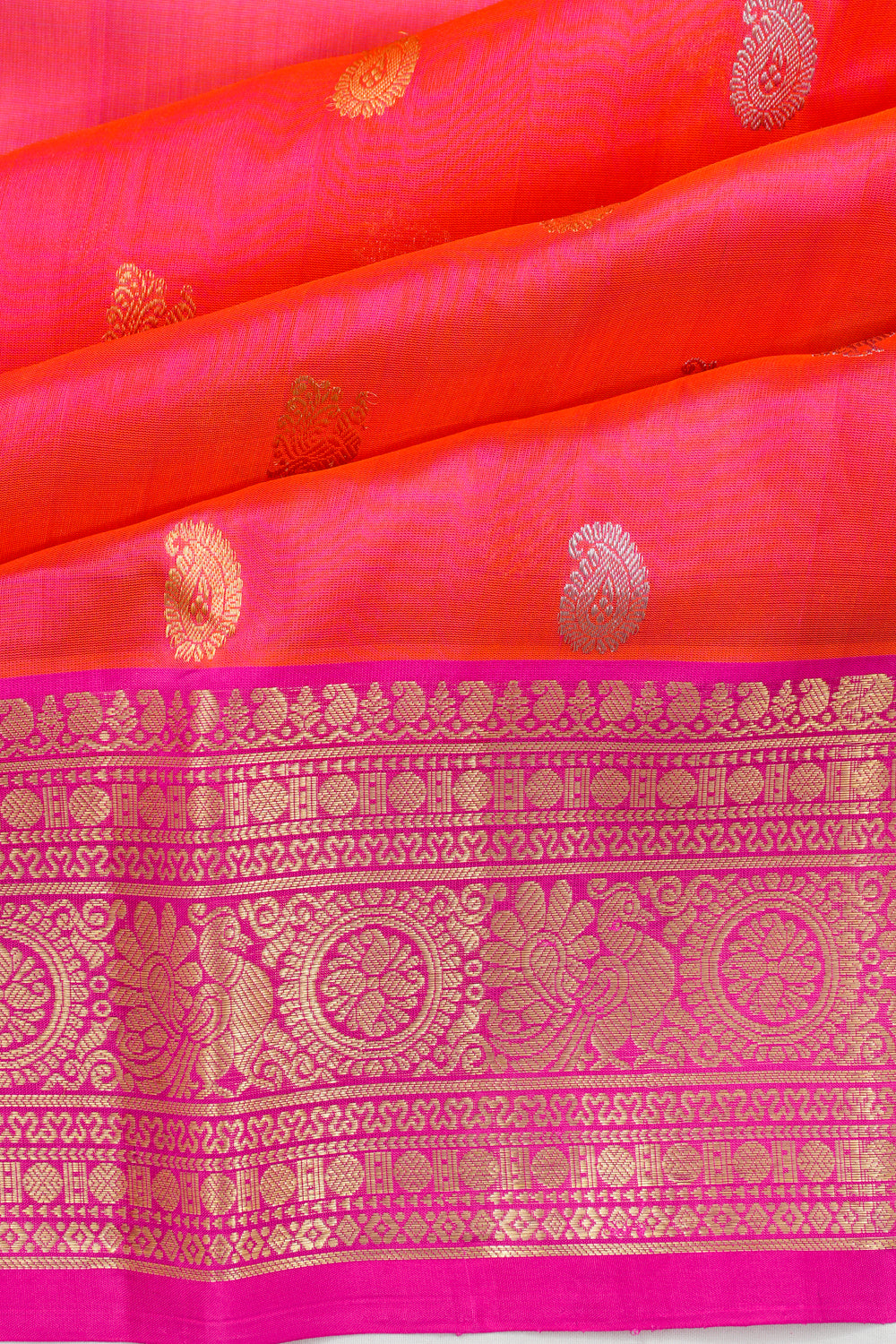 Venkatagiri Silk Butta Pink Saree