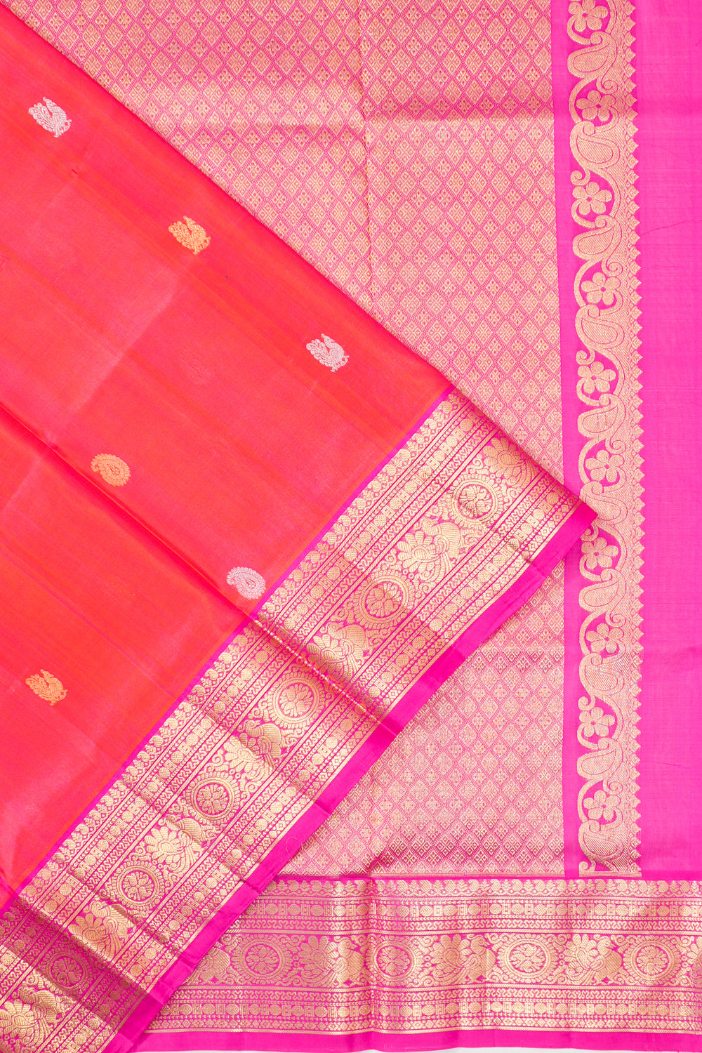 Venkatagiri Silk Butta Pink Saree