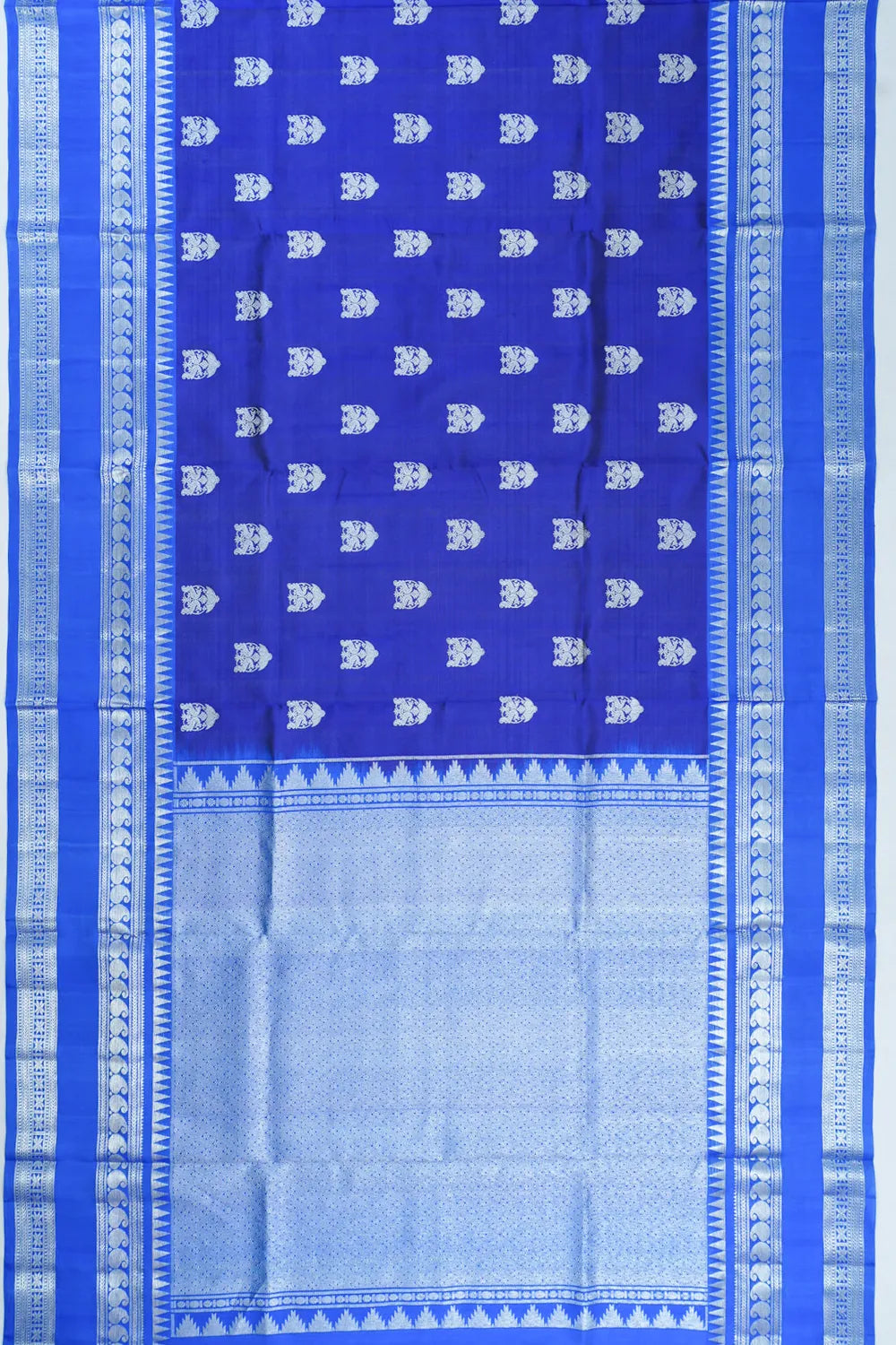 Soft Silk Butta Blue Saree