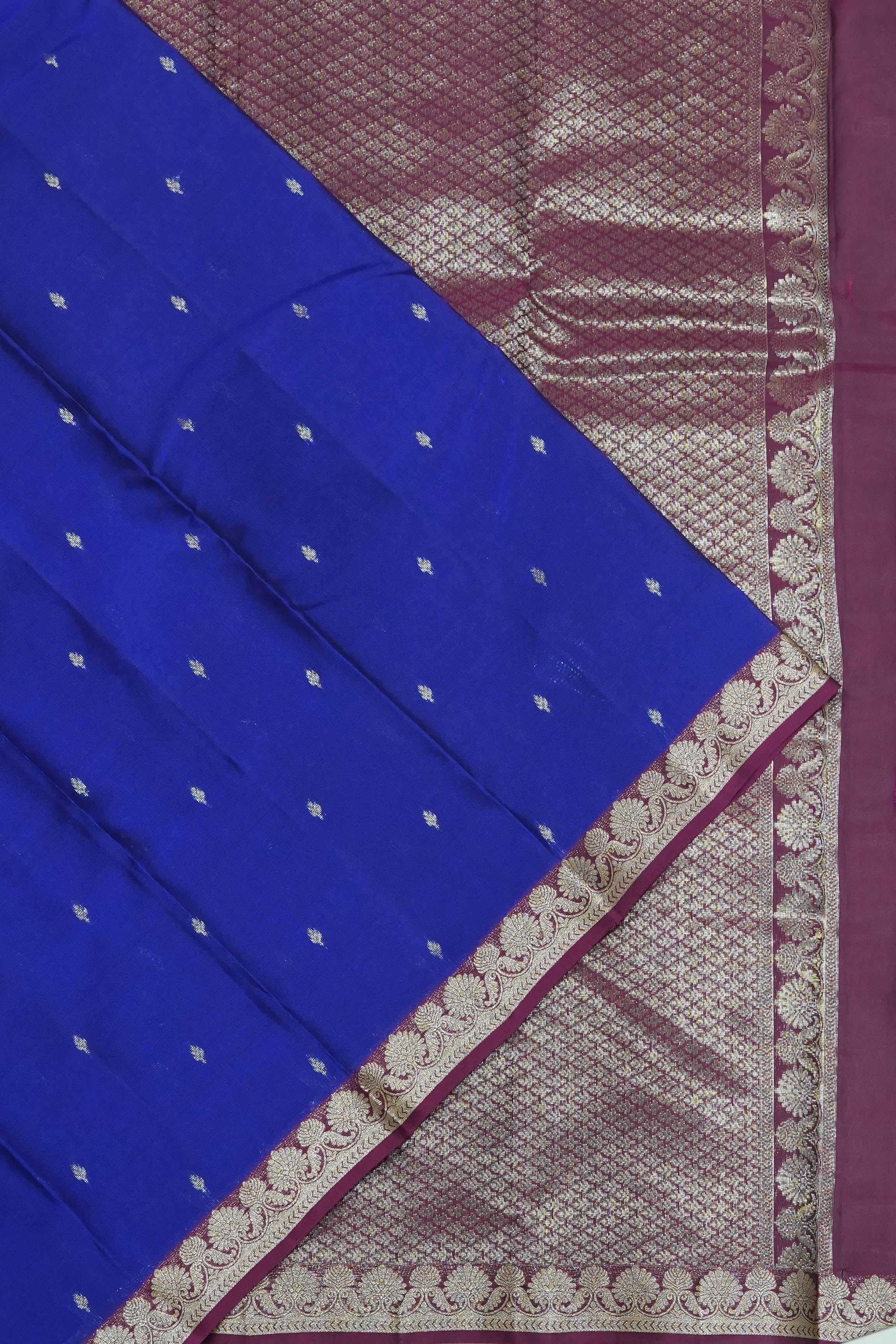 Soft Silk Butta Blue Saree