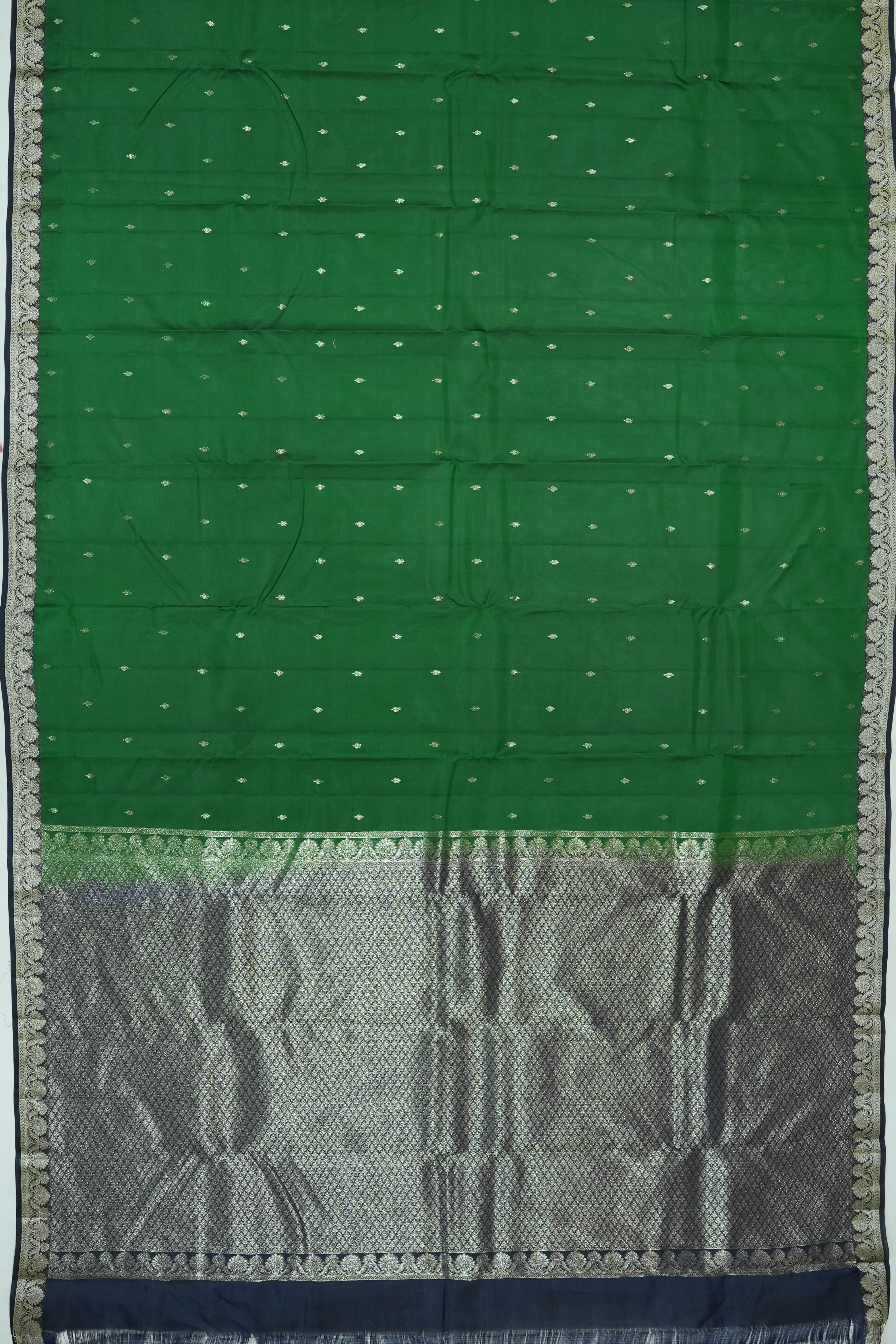Soft Silk Butta Green Saree
