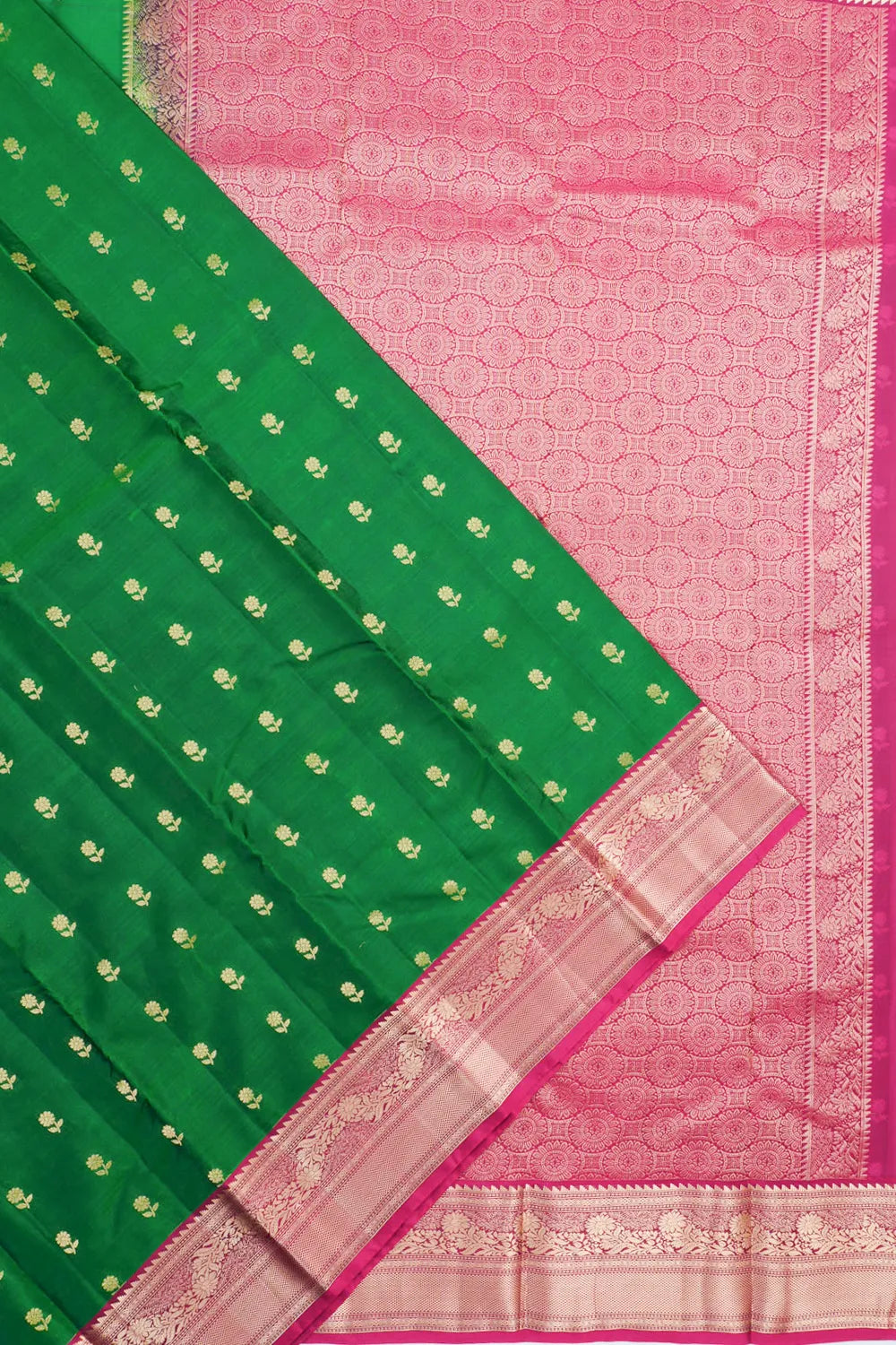 Soft Silk Butta Green Saree