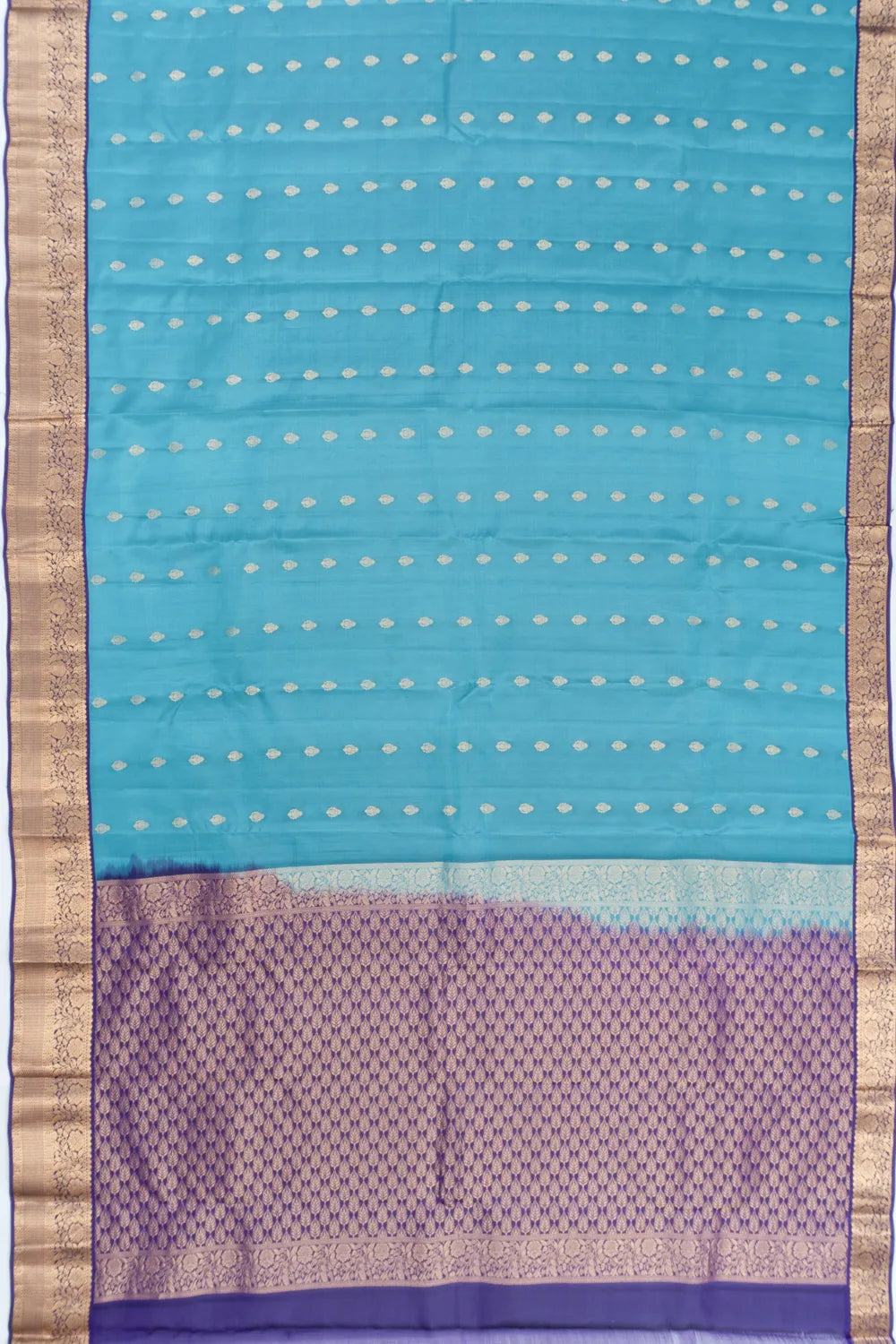 Soft Silk Butta Blue Saree
