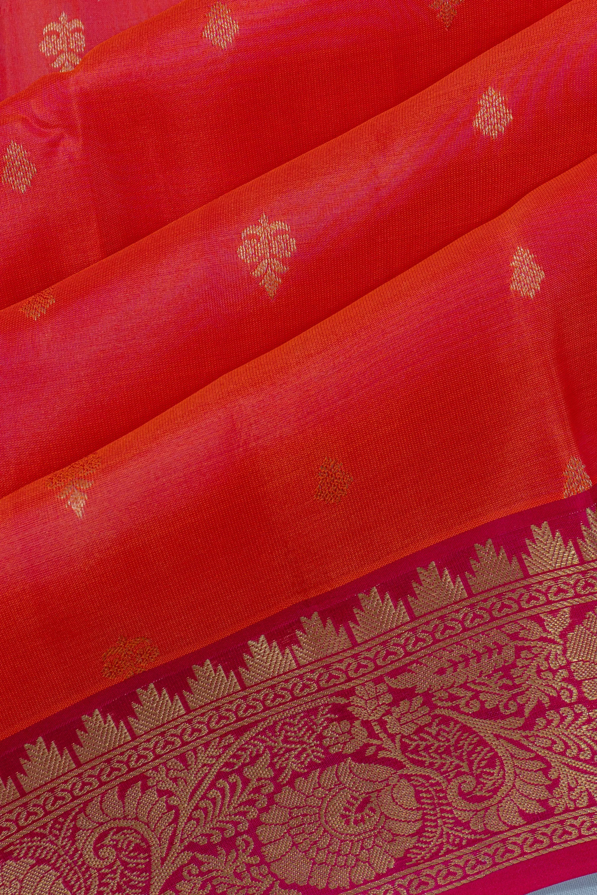 Soft Silk Butta Red Saree