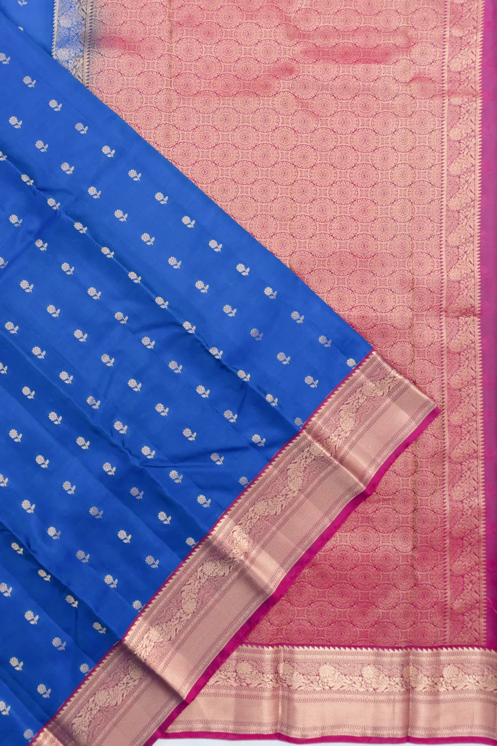 Soft Silk Butta Blue Saree