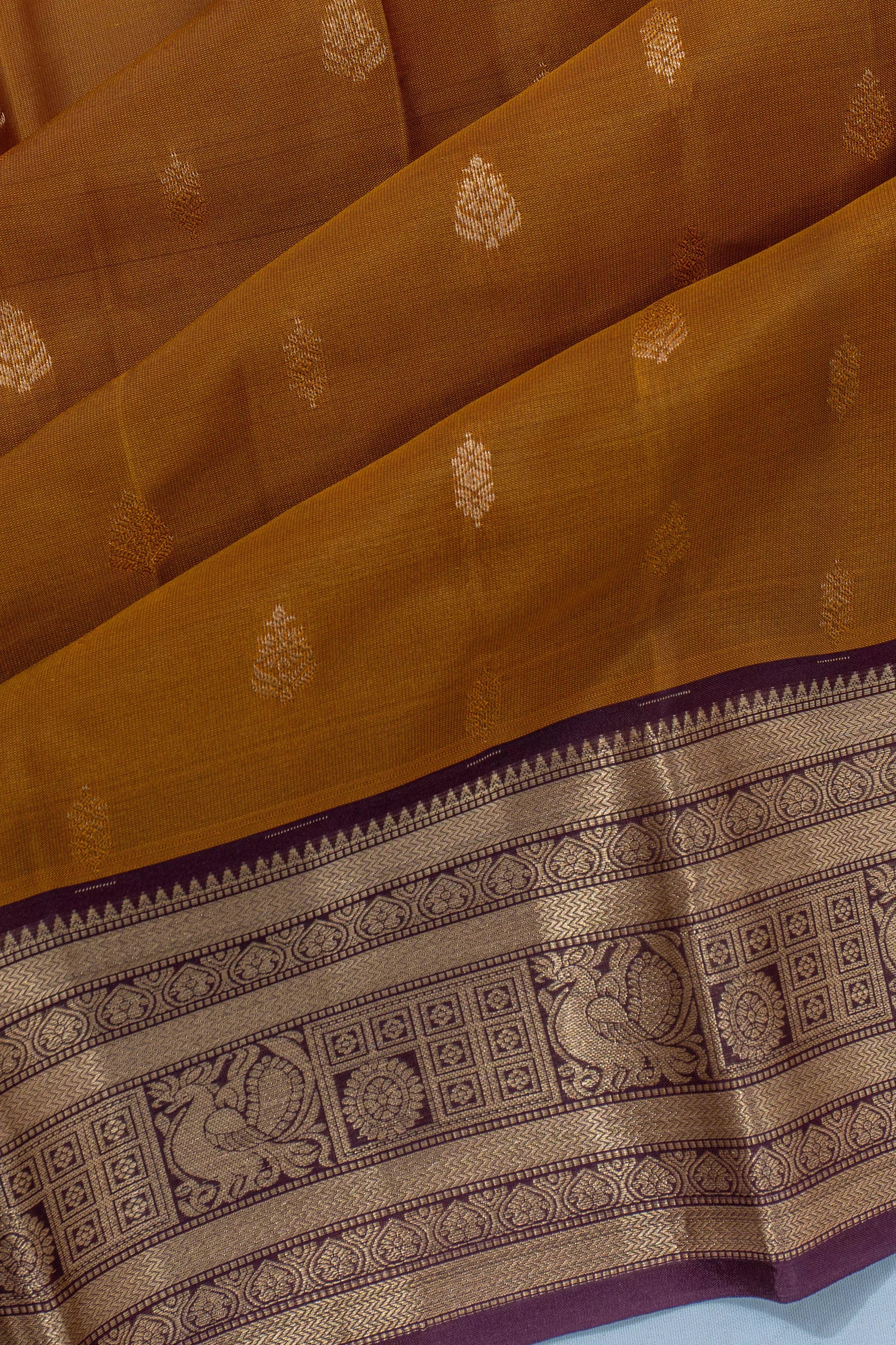 Soft Silk Butta Mehendi Green Saree