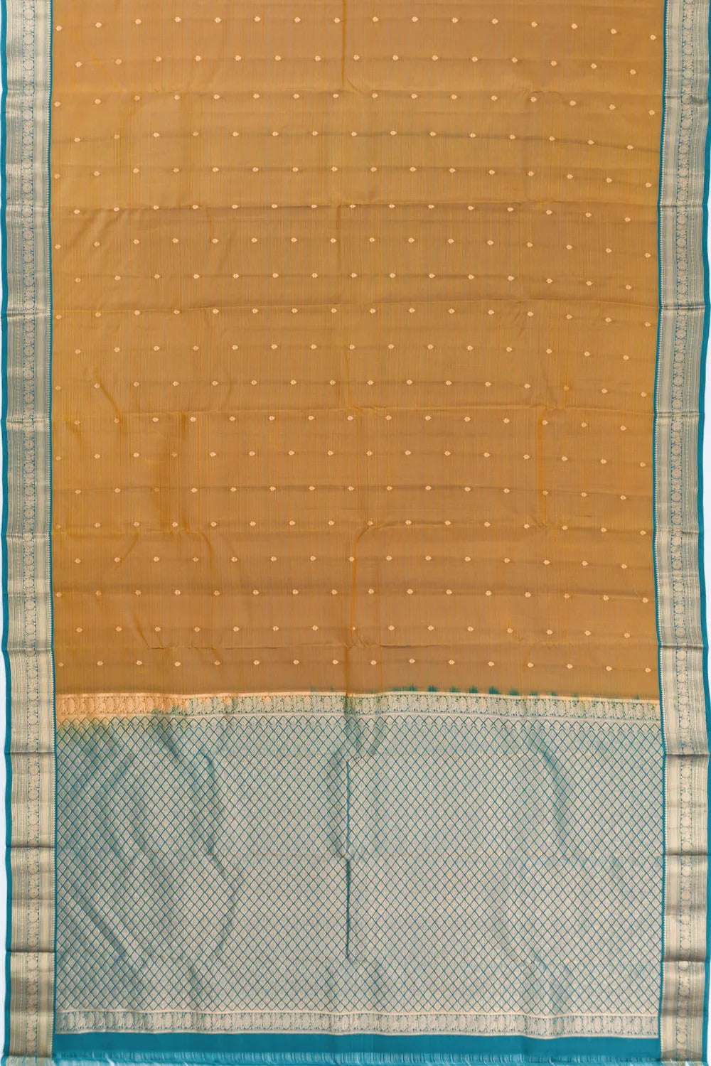Soft Silk Butta Rust Brown Saree