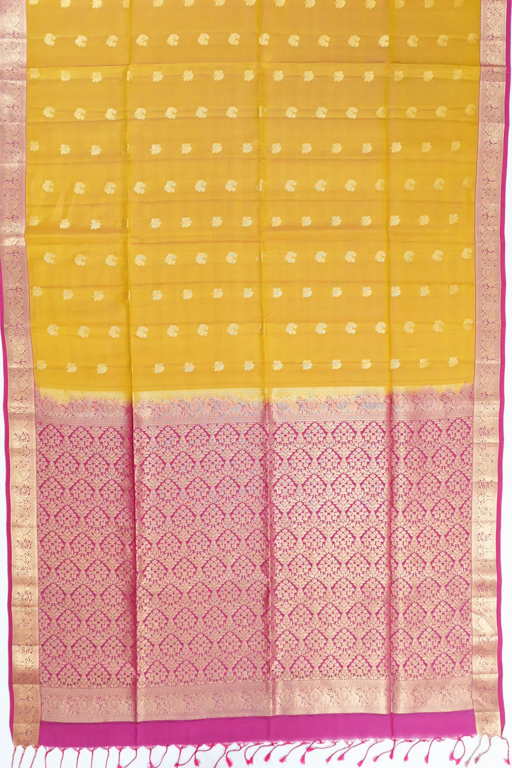 Soft Silk Butta Yellow Saree