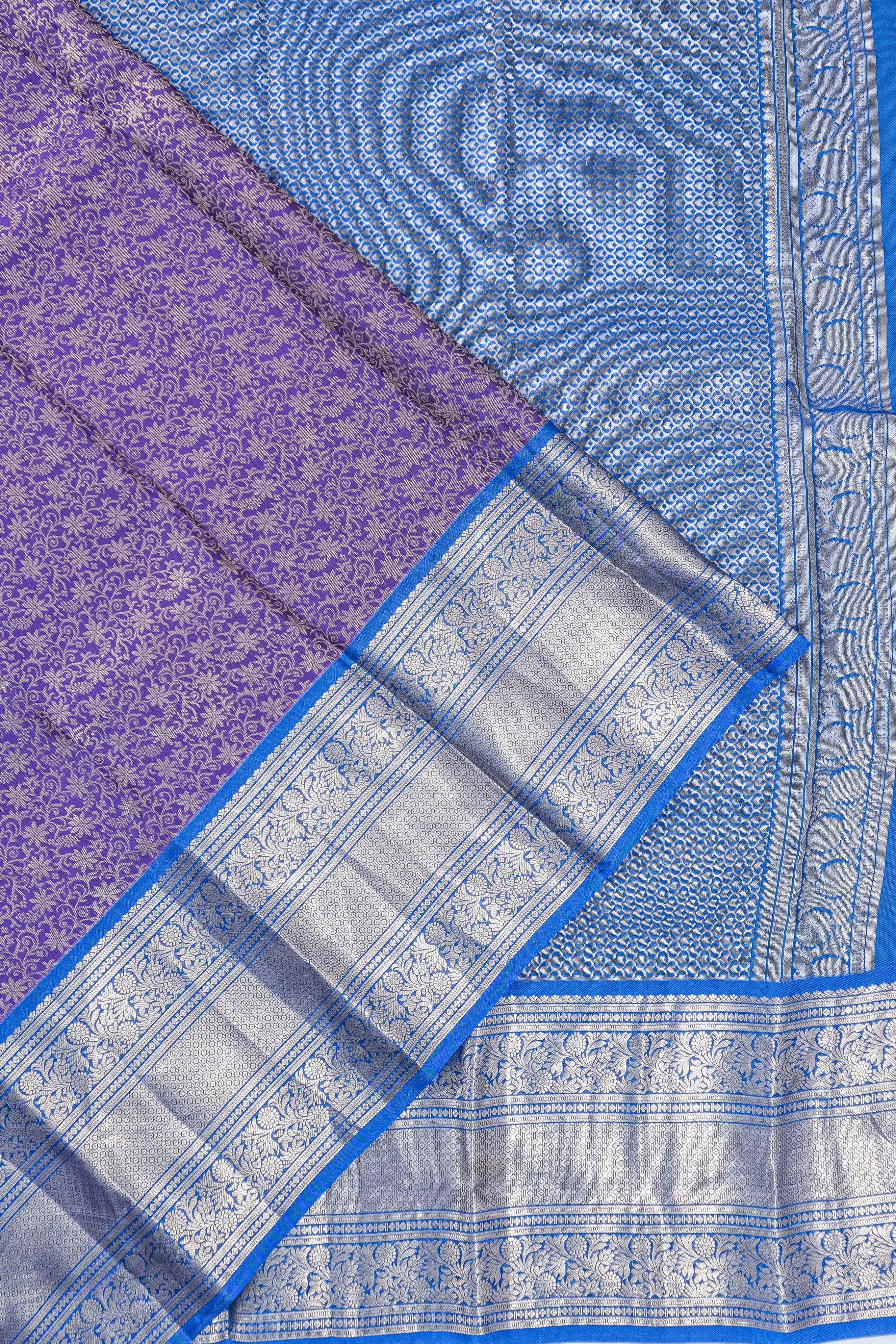 Soft Silk Jaal Violet Saree