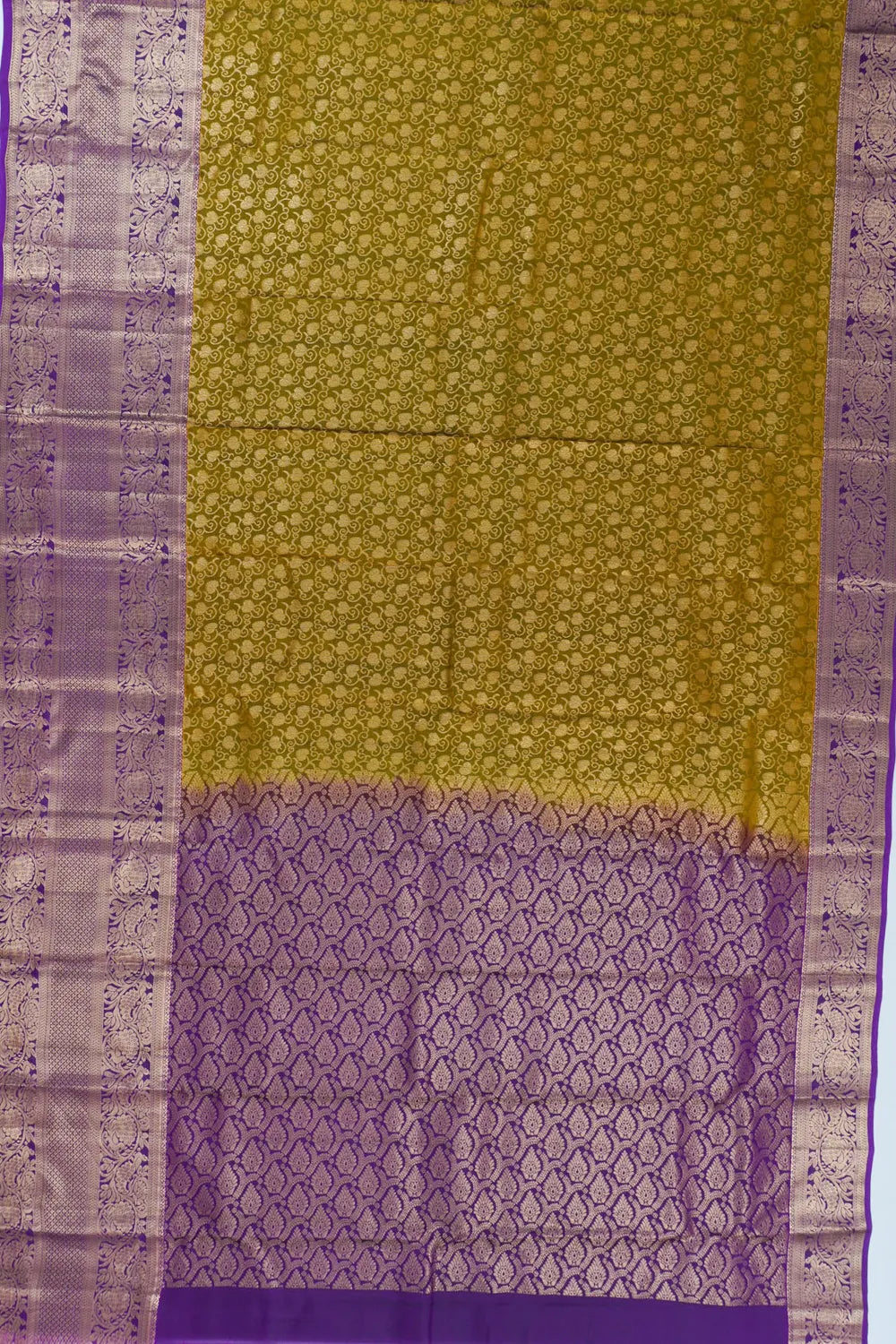 Soft Silk Brocade Green Saree
