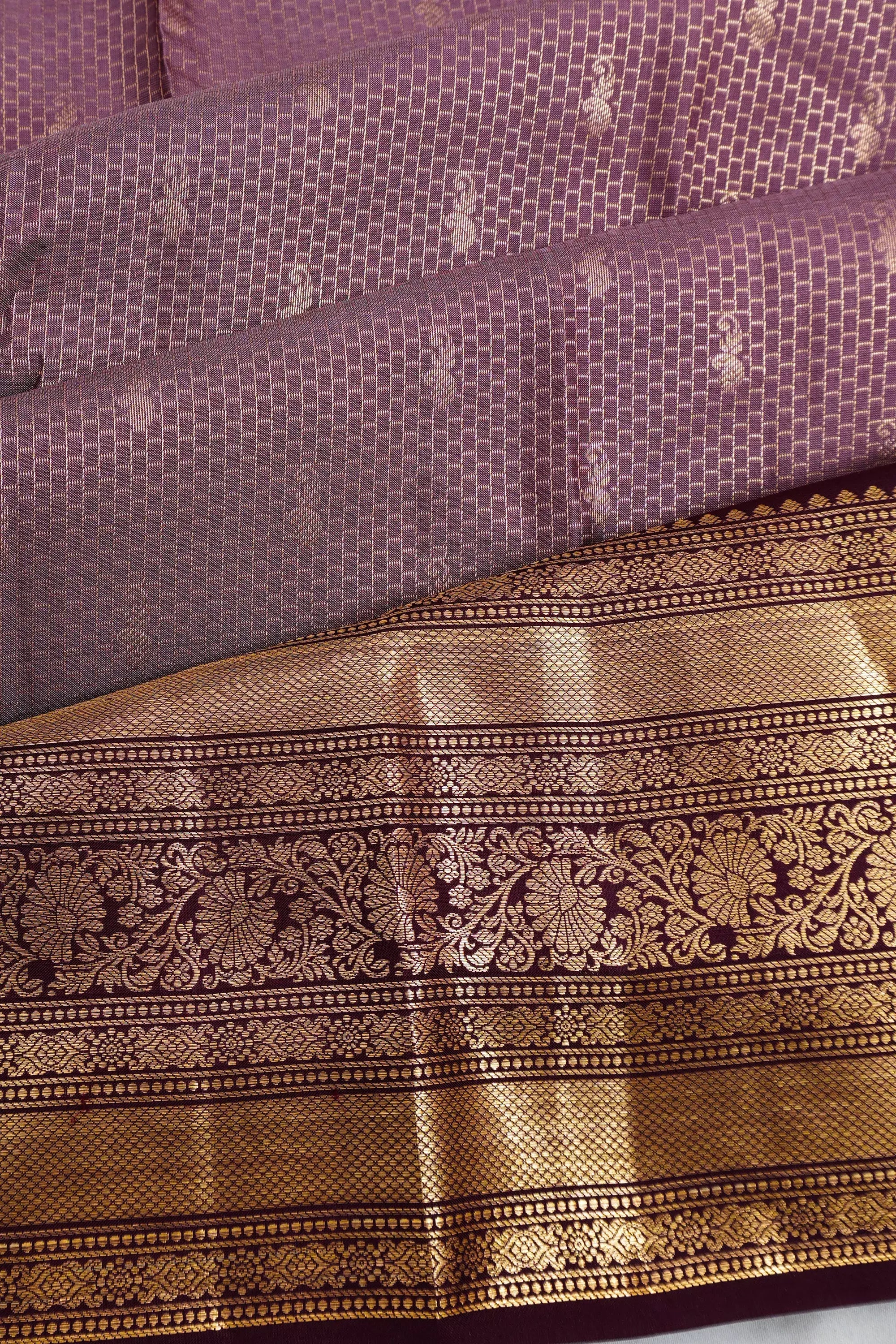 Soft Silk Brocade Lilac Saree