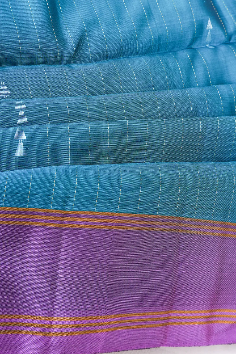 Soft Silk Brocade Blue Saree