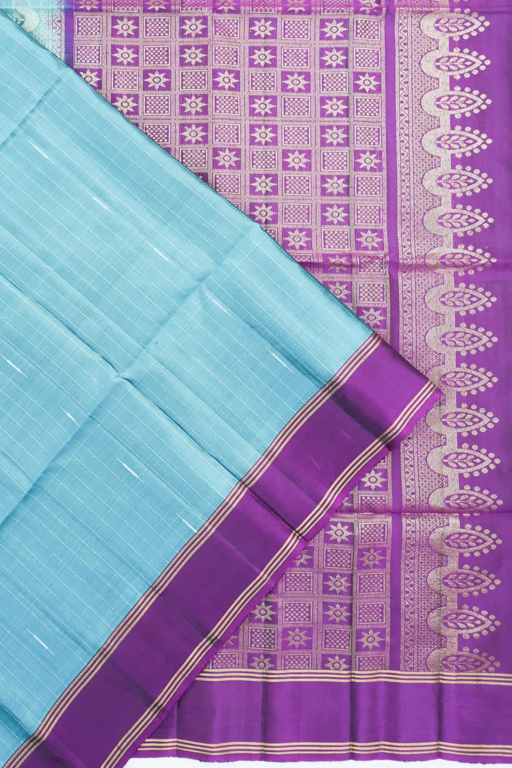 Soft Silk Butta Blue Saree