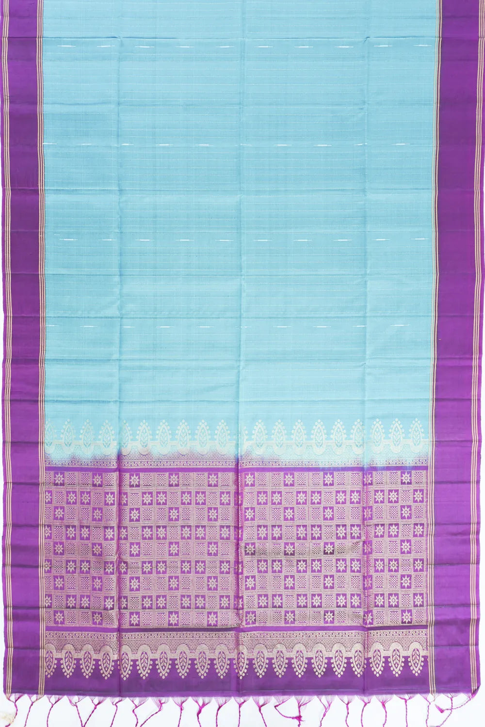 Soft Silk Butta Blue Saree