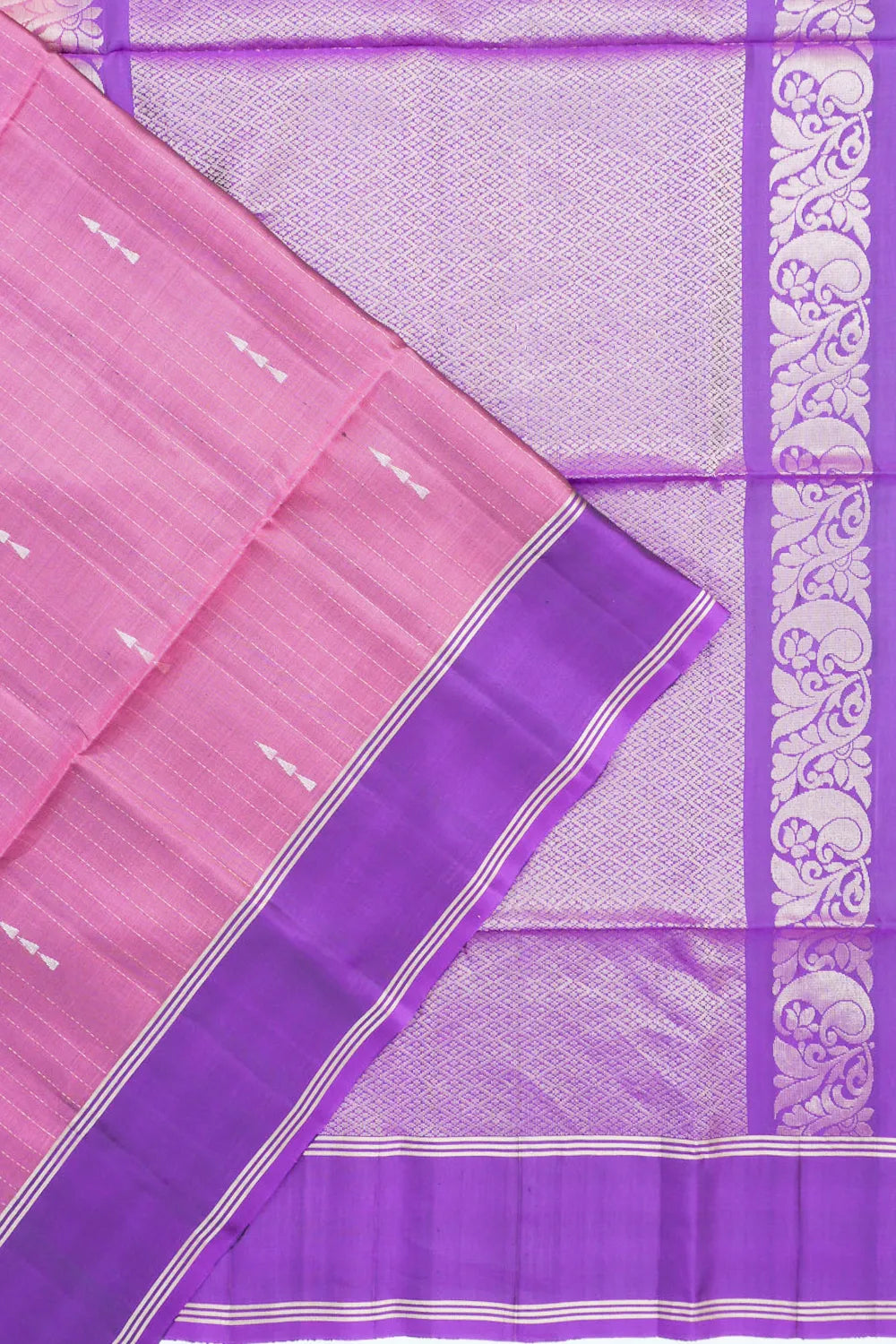 Soft Silk Butta Pink Saree