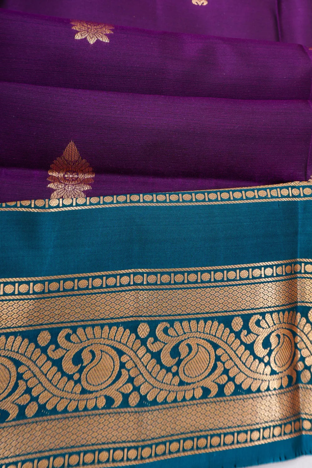 Soft Silk Butta Purple Saree