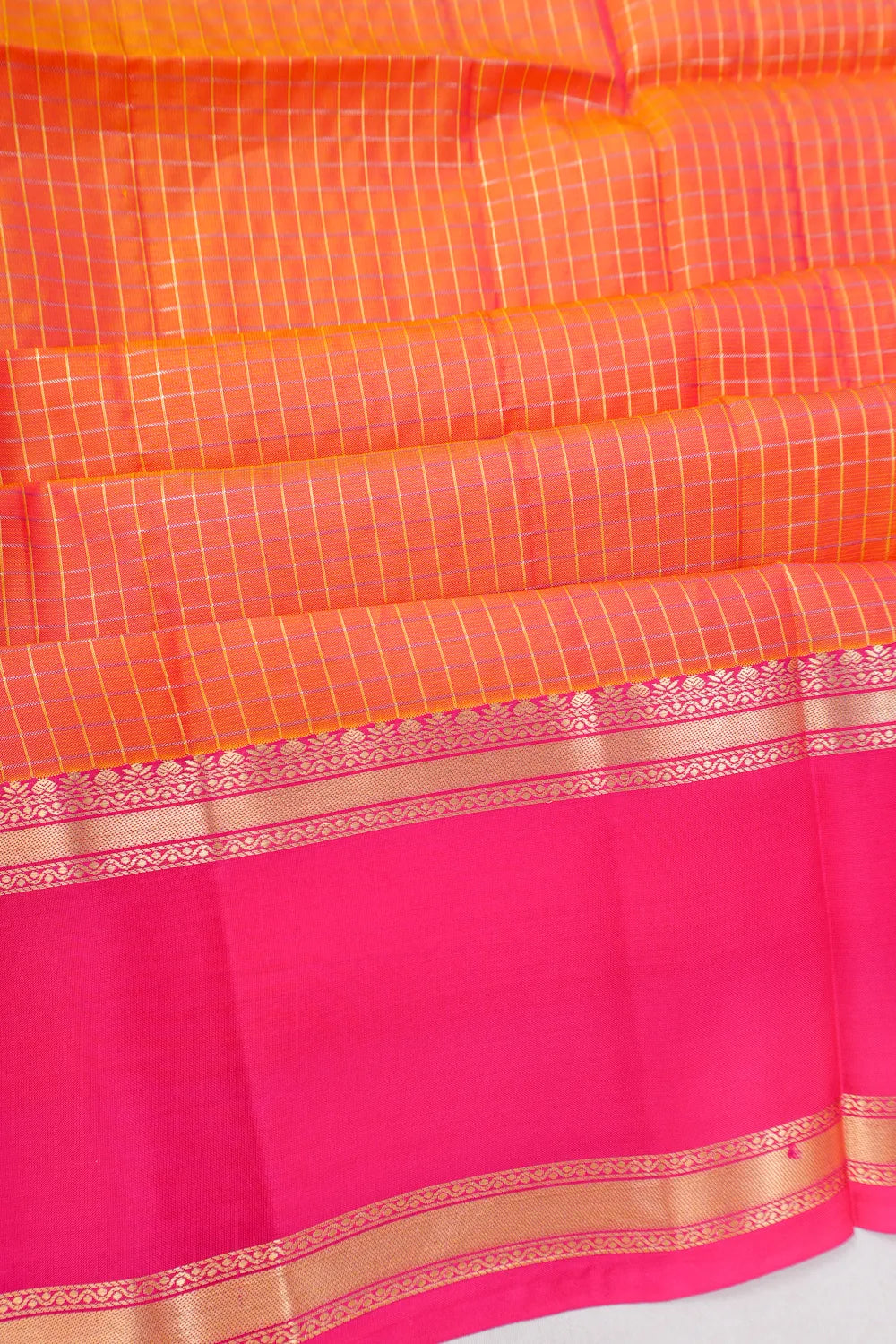 Soft Silk Butta Orange Saree