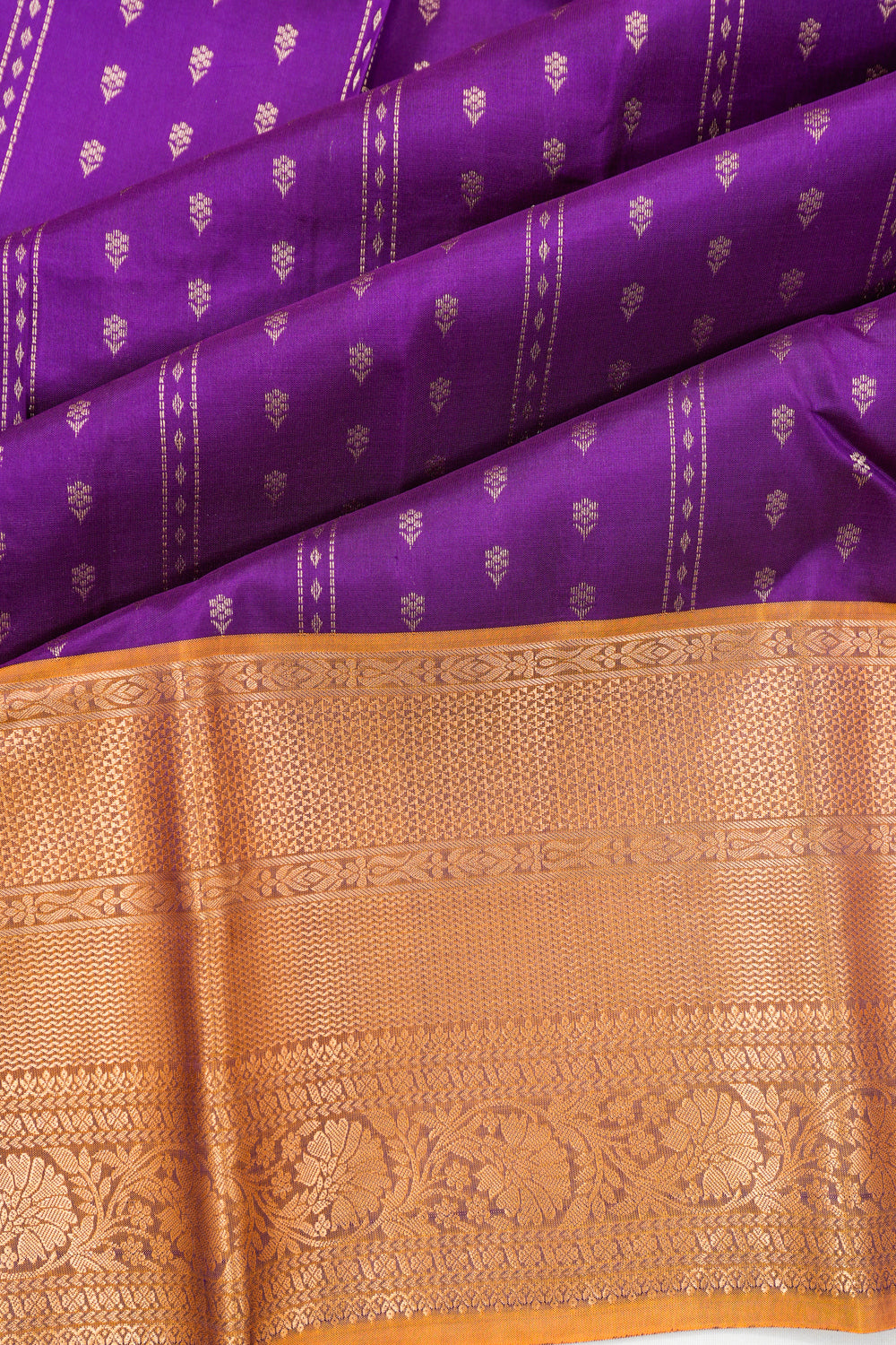 Soft Silk Brocade Purple Saree