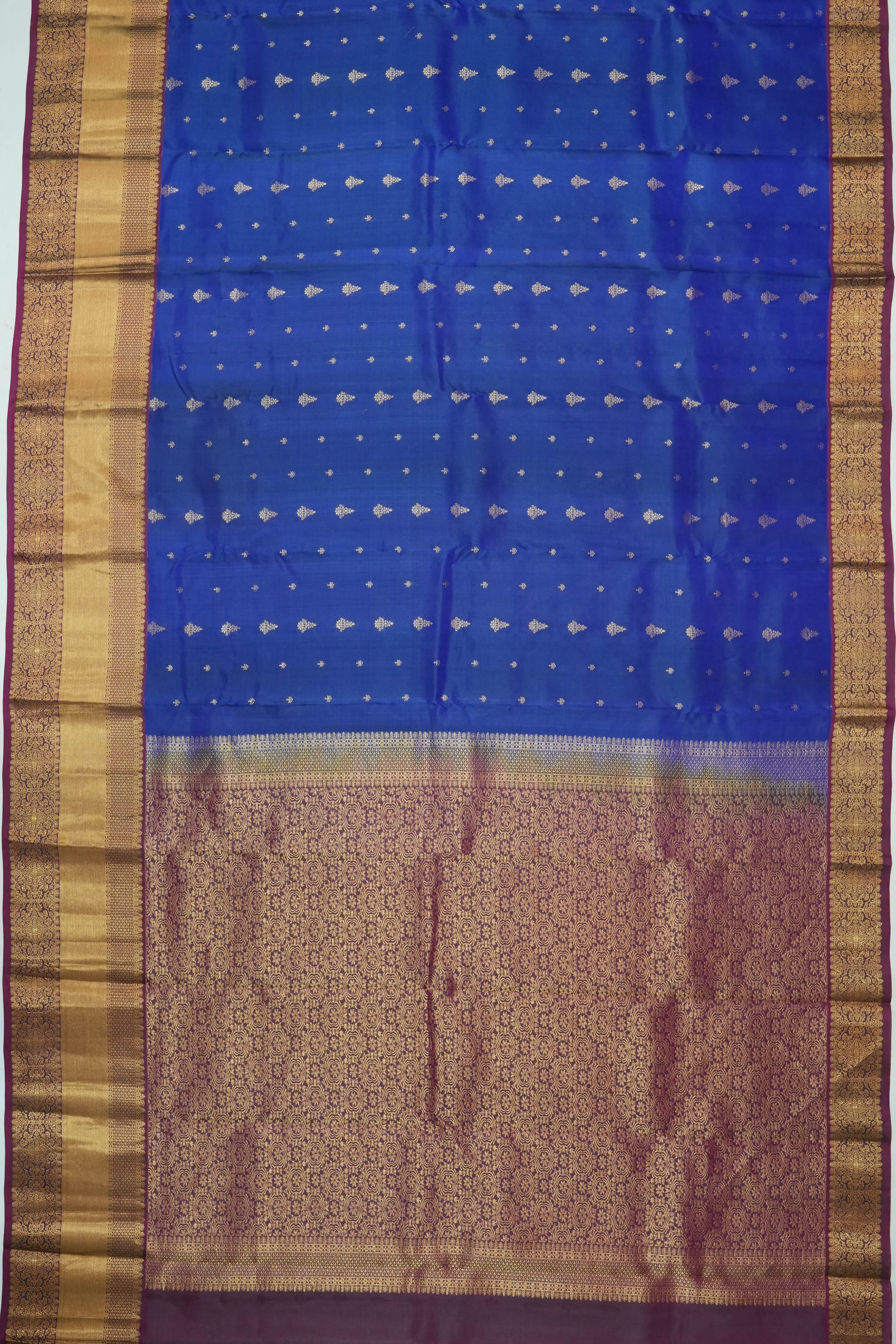 Soft Silk Butta Blue Saree
