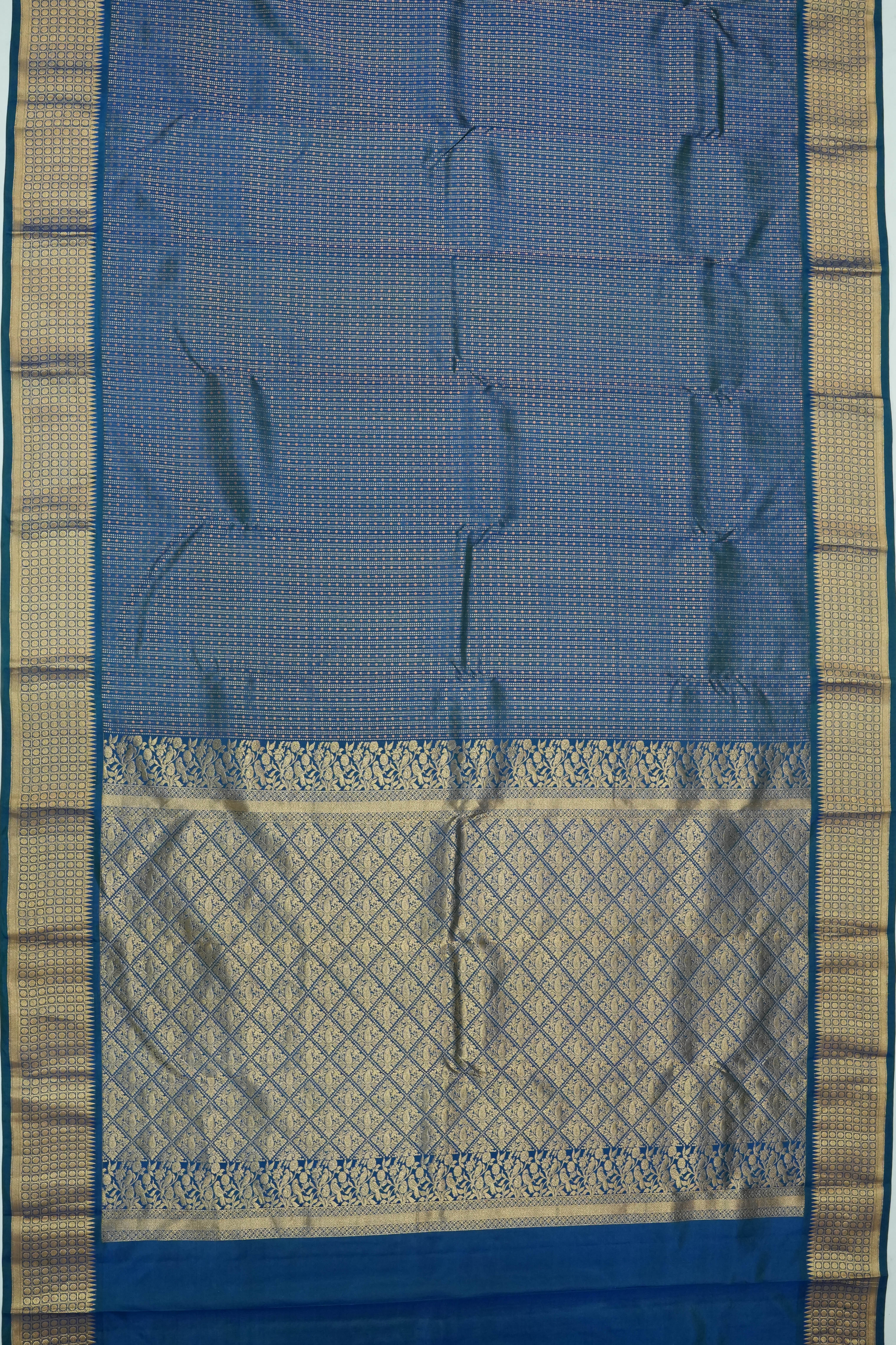 Soft Silk Butta Blue Saree