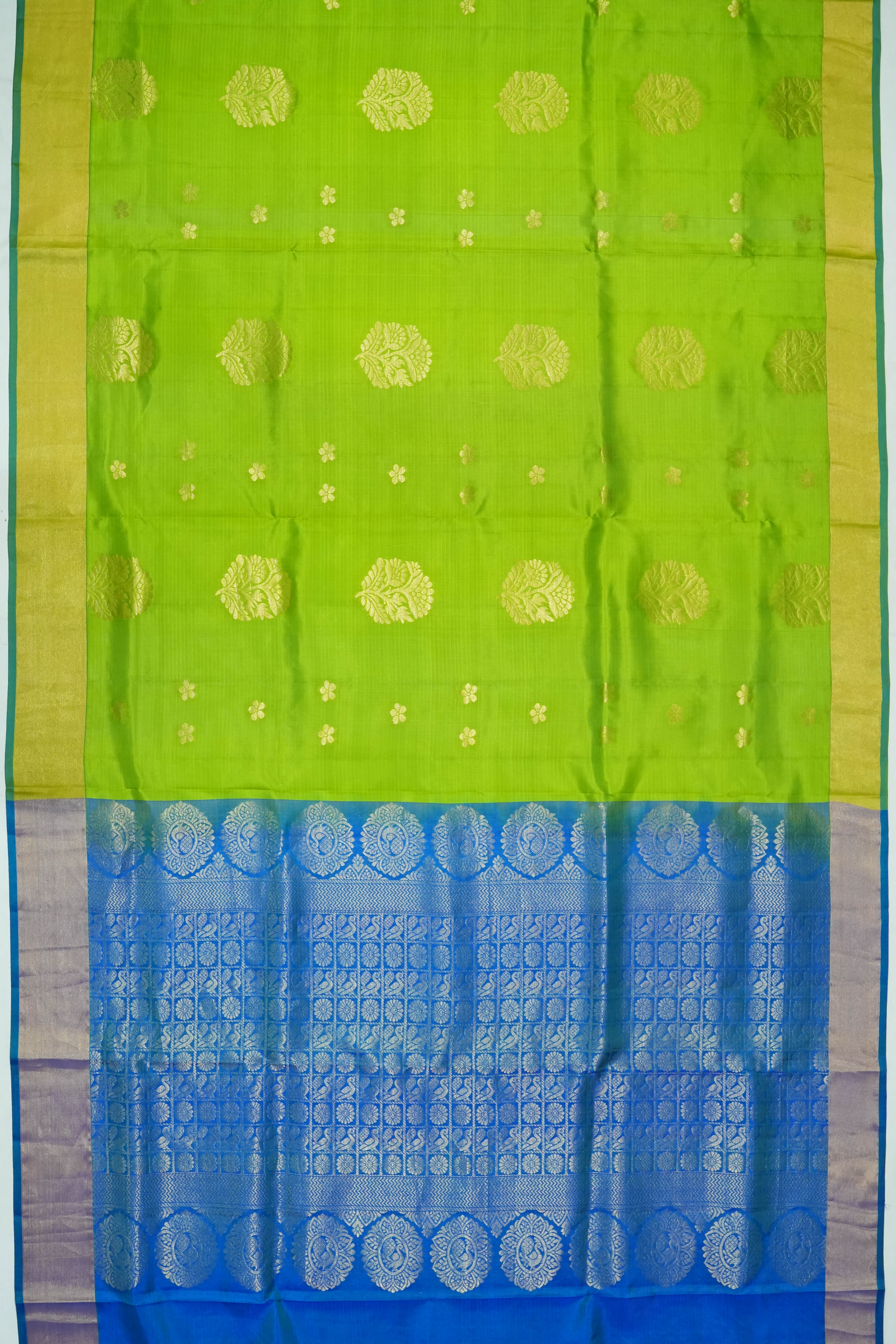 Soft Silk Butta Green Saree