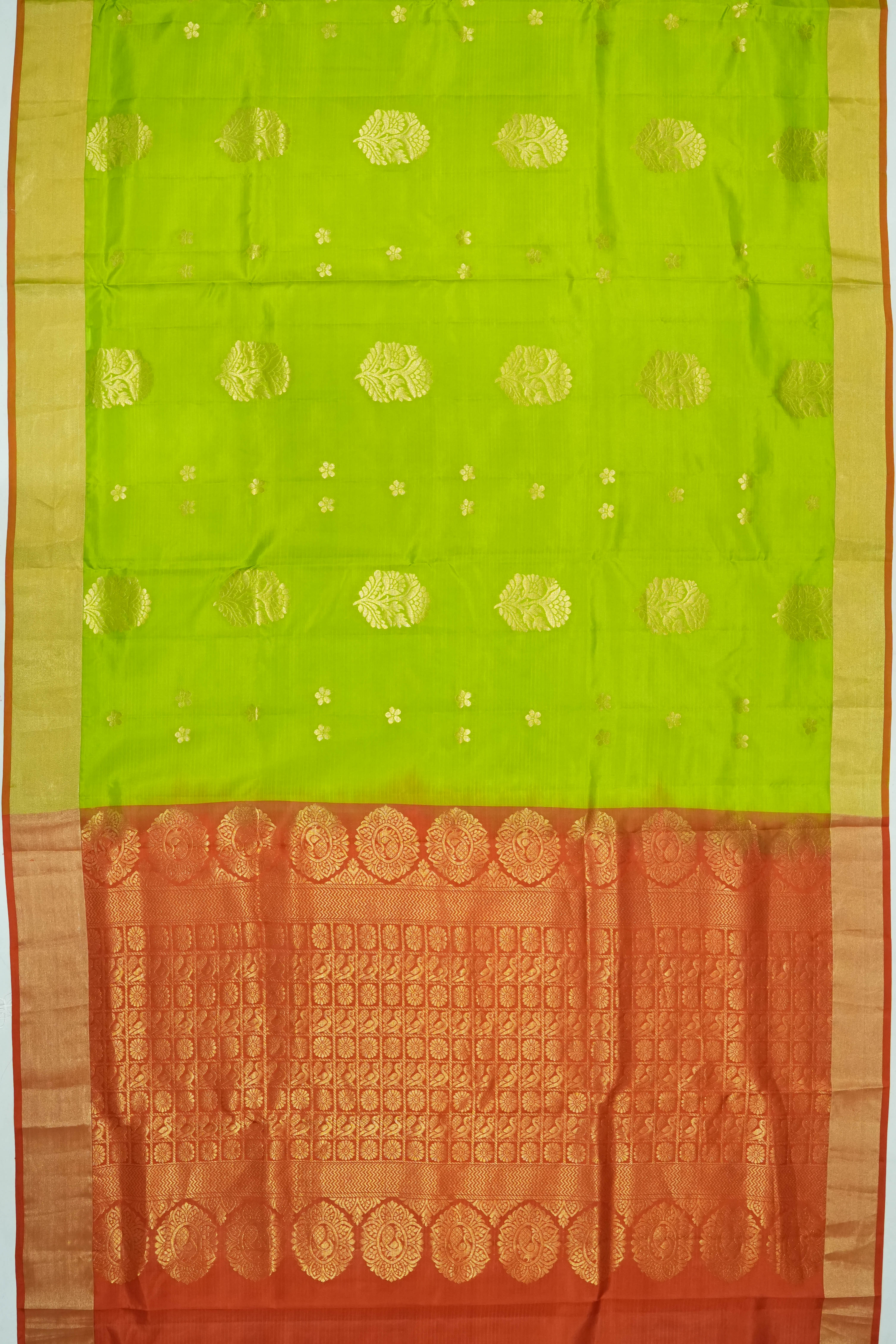 Soft Silk Butta Green Saree
