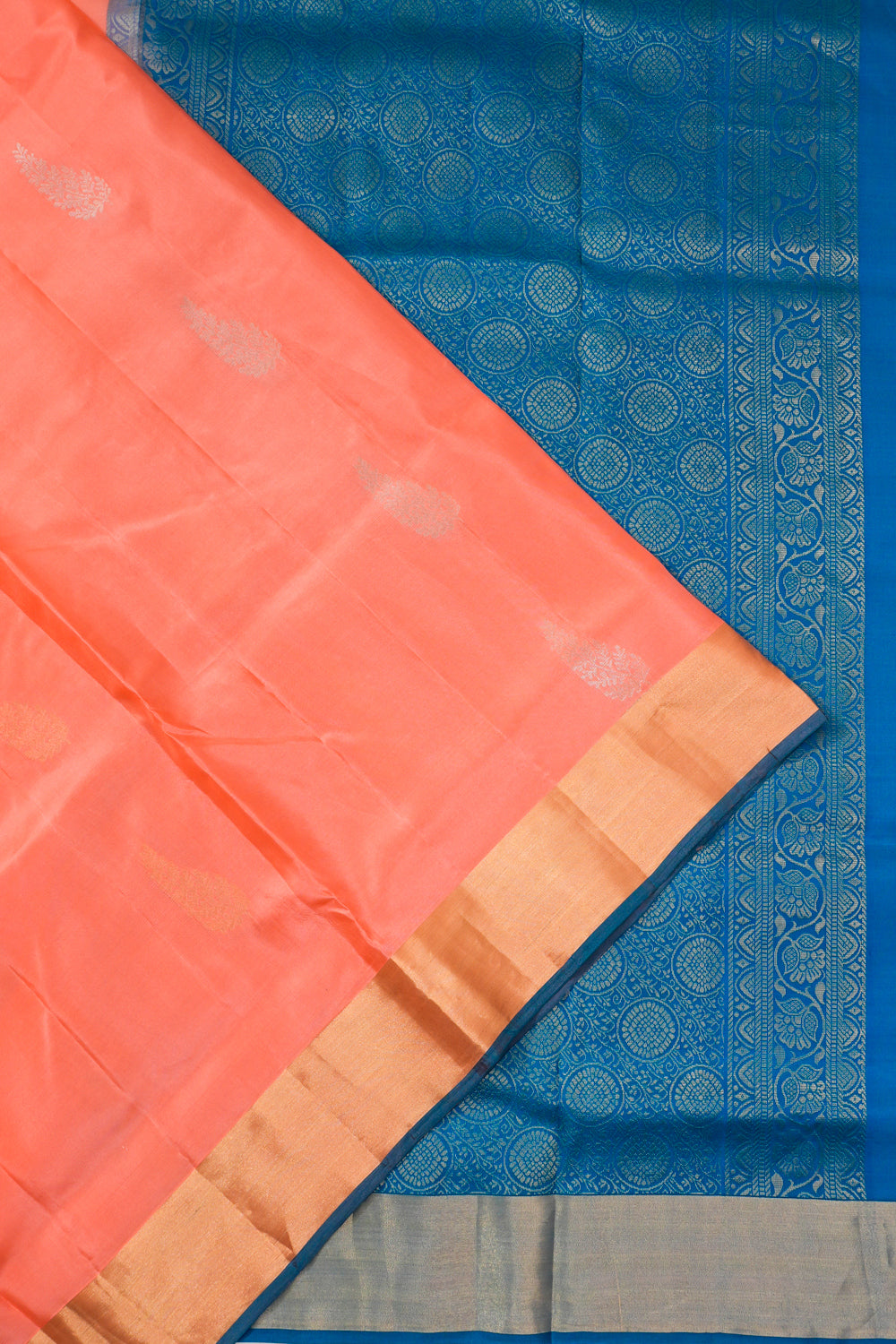 Soft Silk Butta Peach Saree