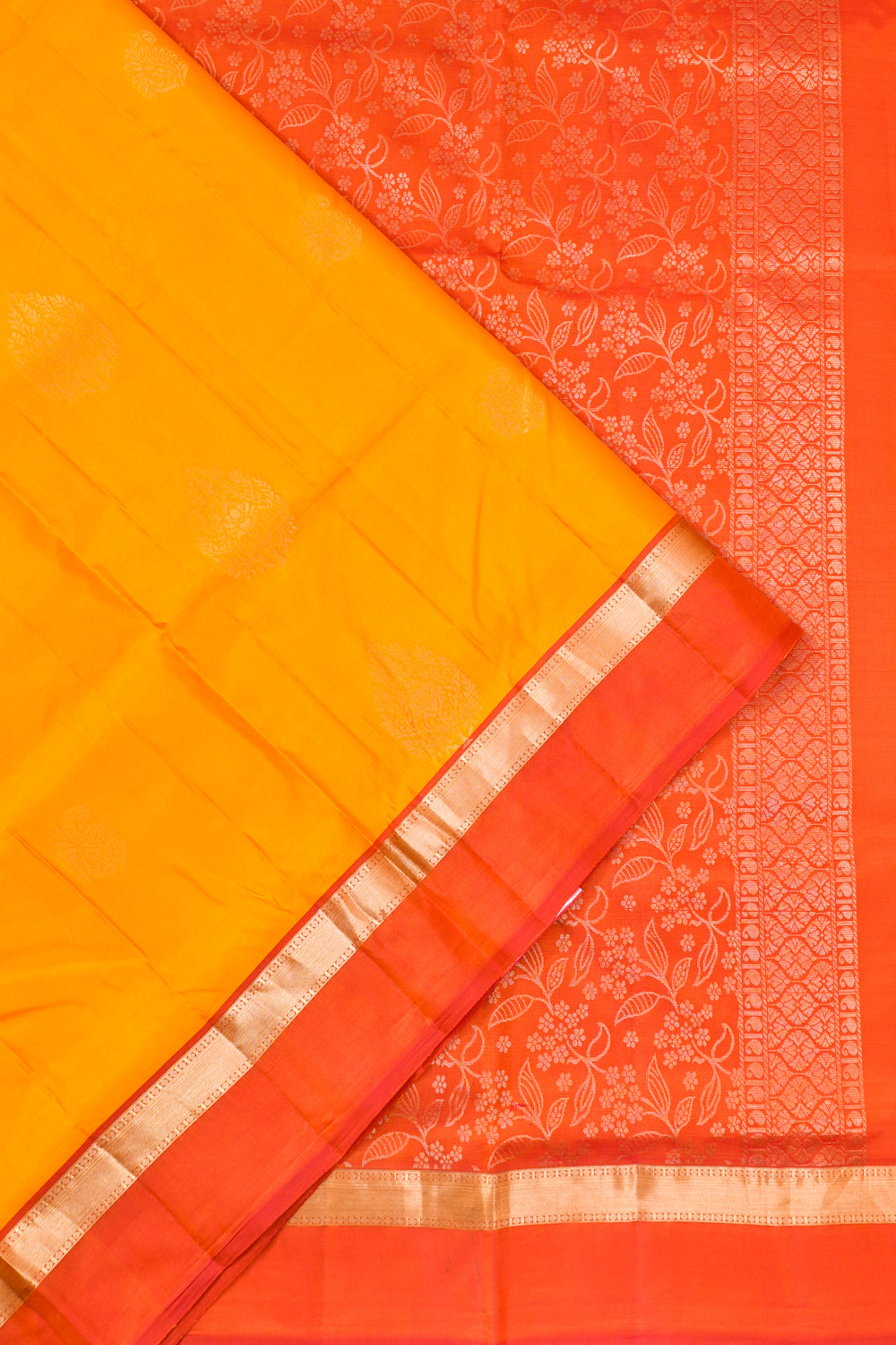 Soft Silk Butta Yellow Saree