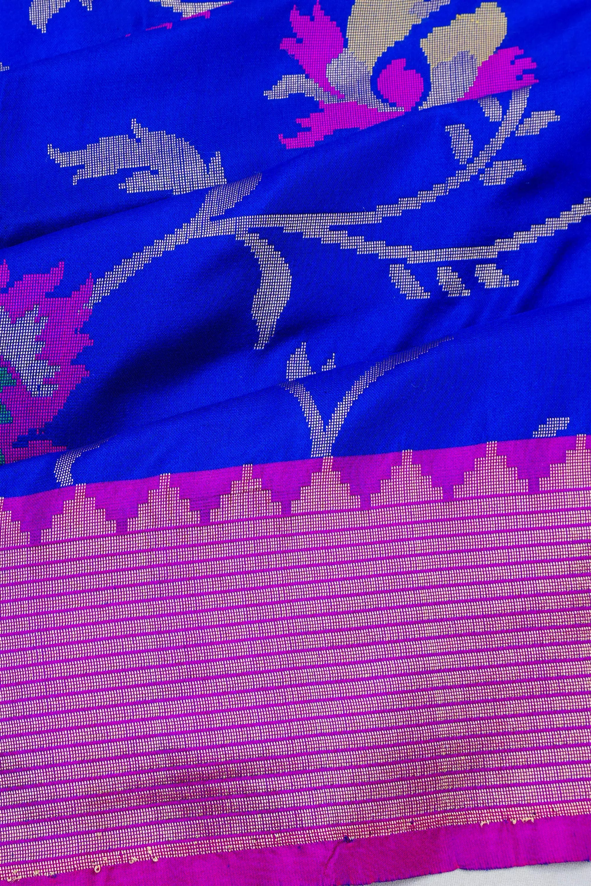Vaanya Banaras Silk Brocade Blue Saree