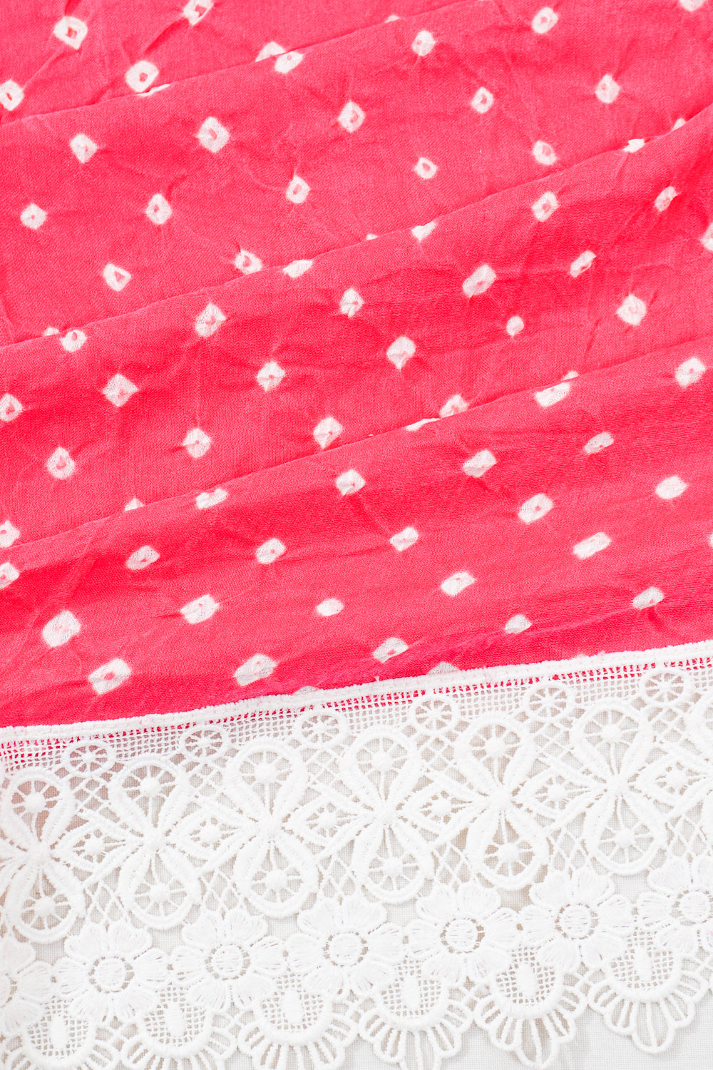 Banarasi Georgette Bandhani Pink Saree