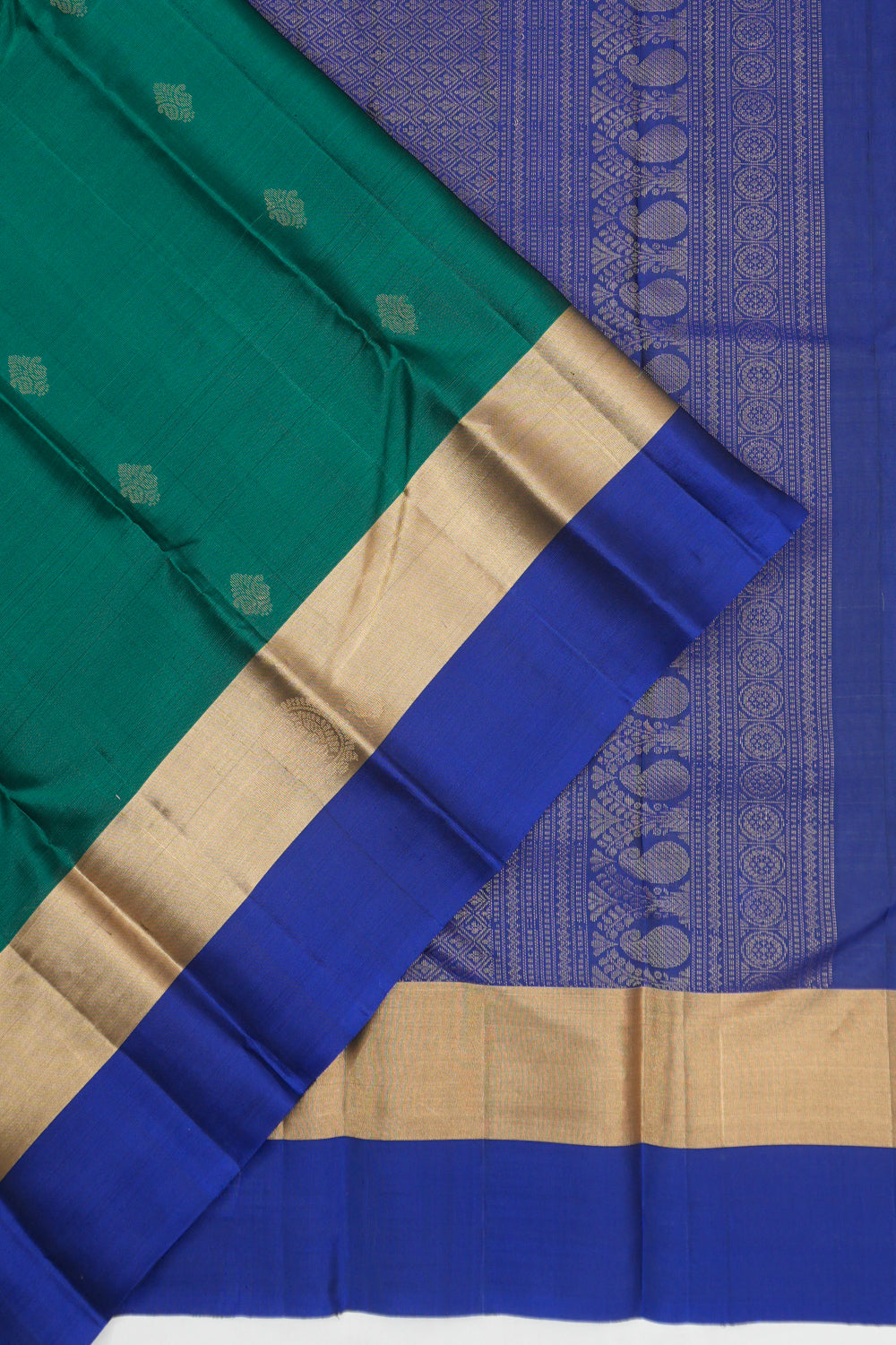Soft Silk Butta Green Saree