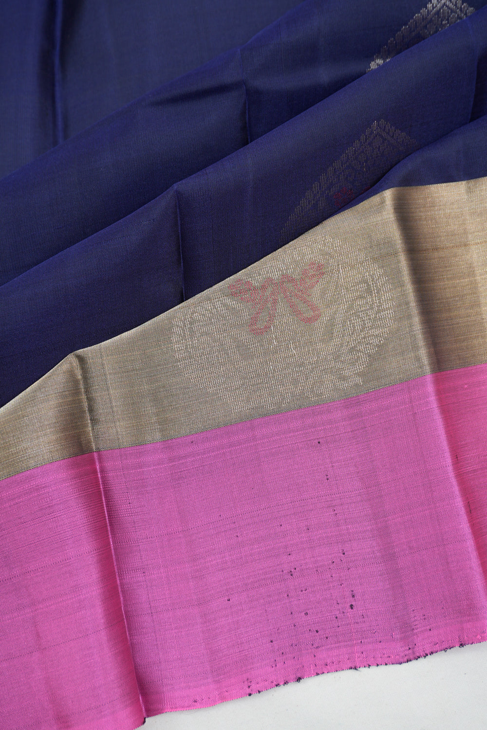 Soft Silk Butta Navy Blue Saree