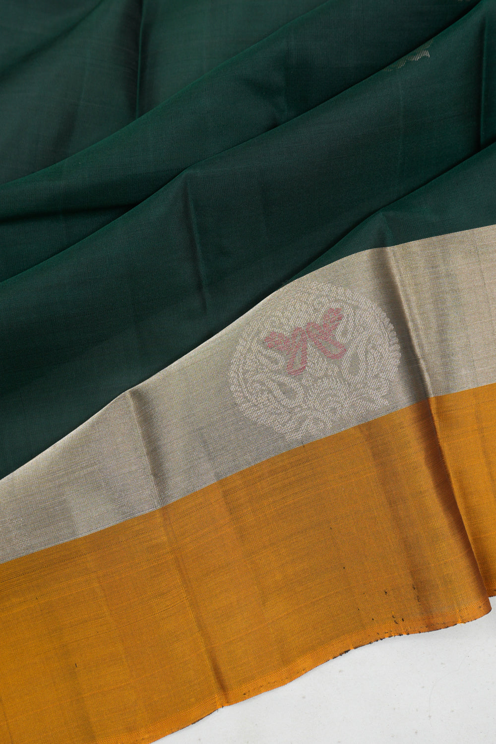 Soft Silk Butta Dark Green Saree