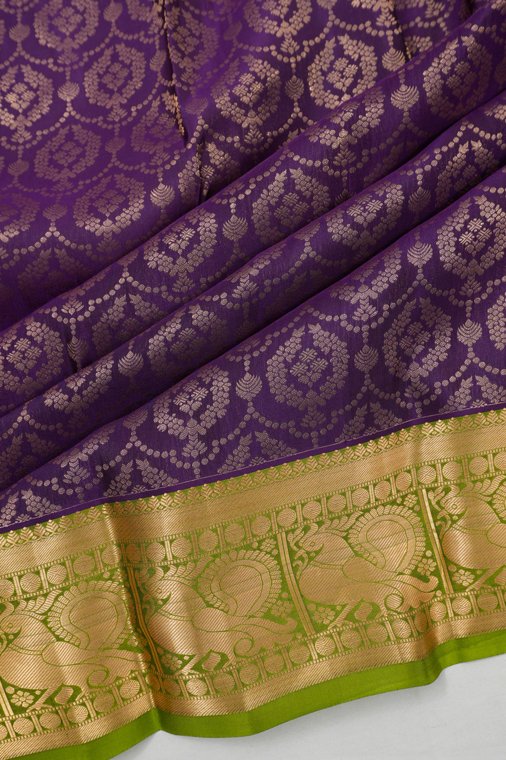 Soft Silk Brocade Purple Saree