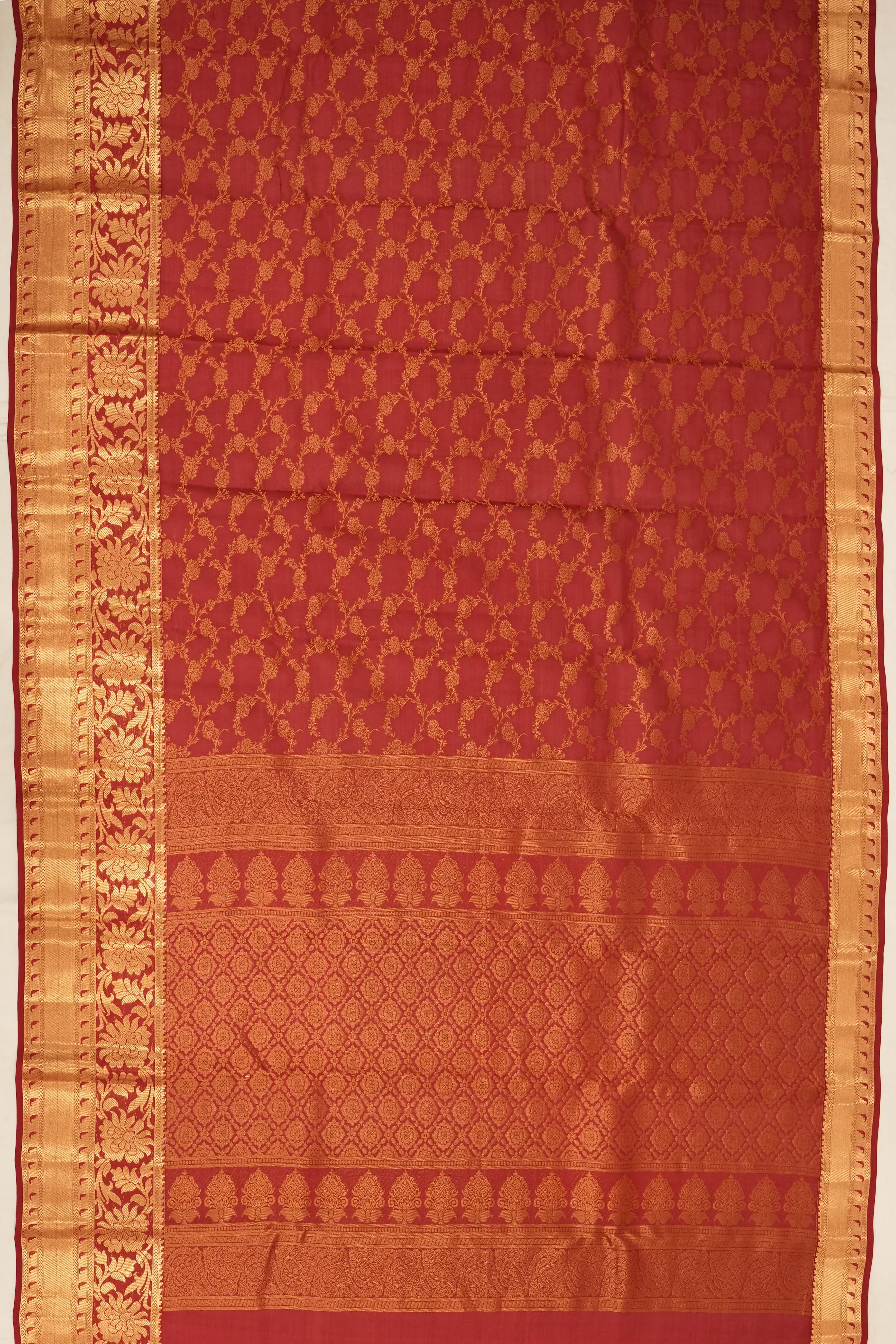 Coimbatore Soft Silk Brocade Red Saree