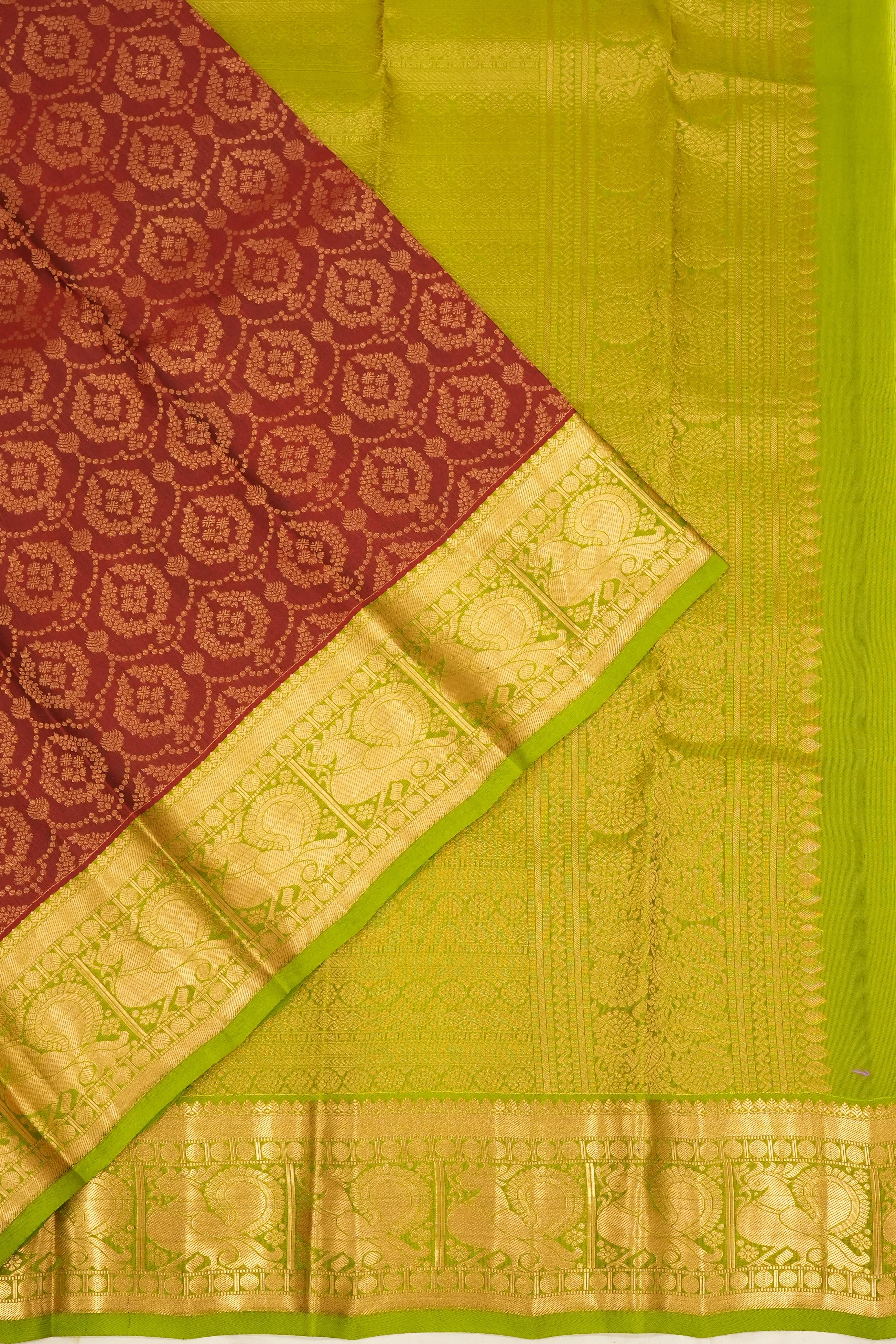 Coimbatore Soft Silk Brocade Red Saree