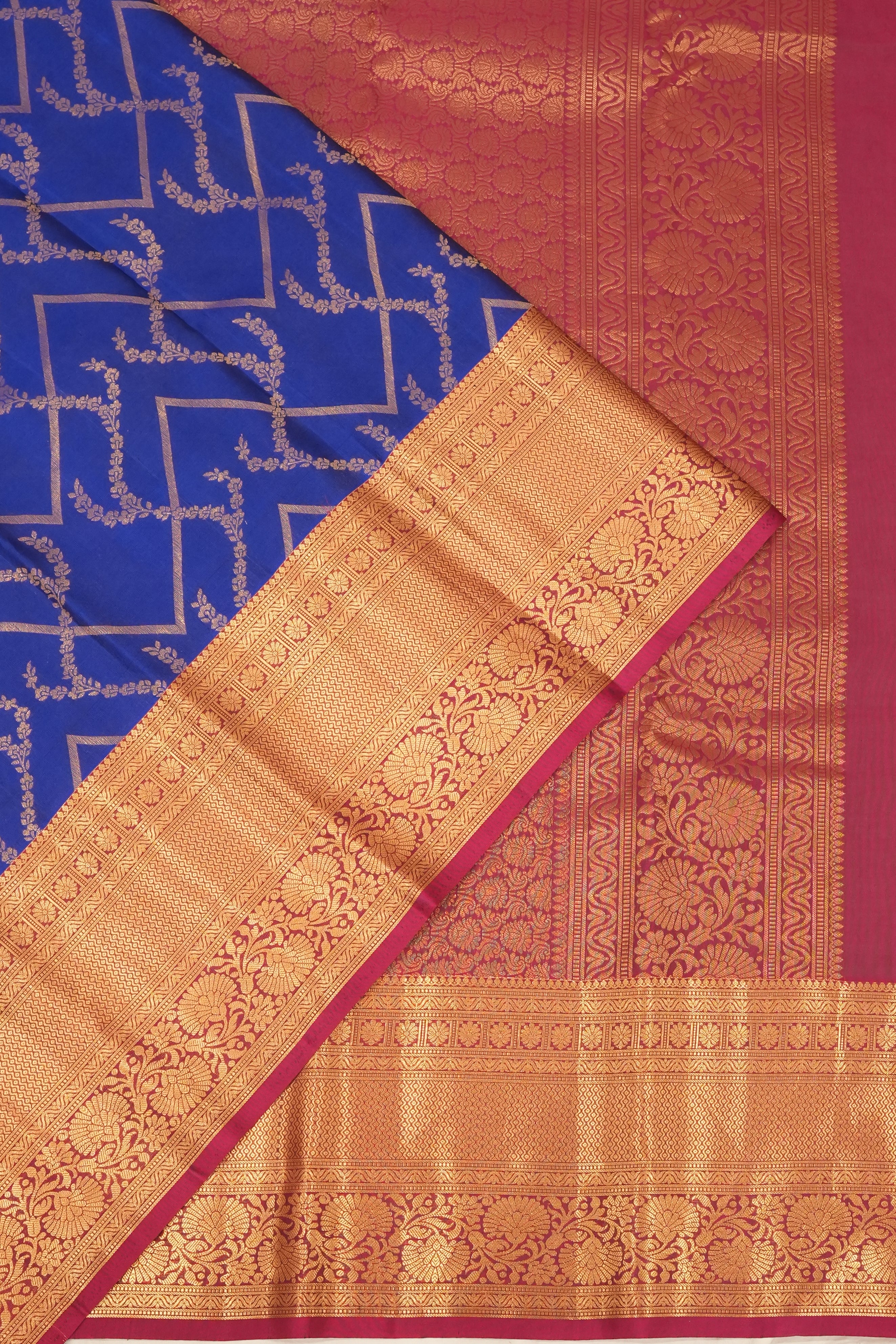 Coimbatore Soft Silk Brocade Royal Blue Saree