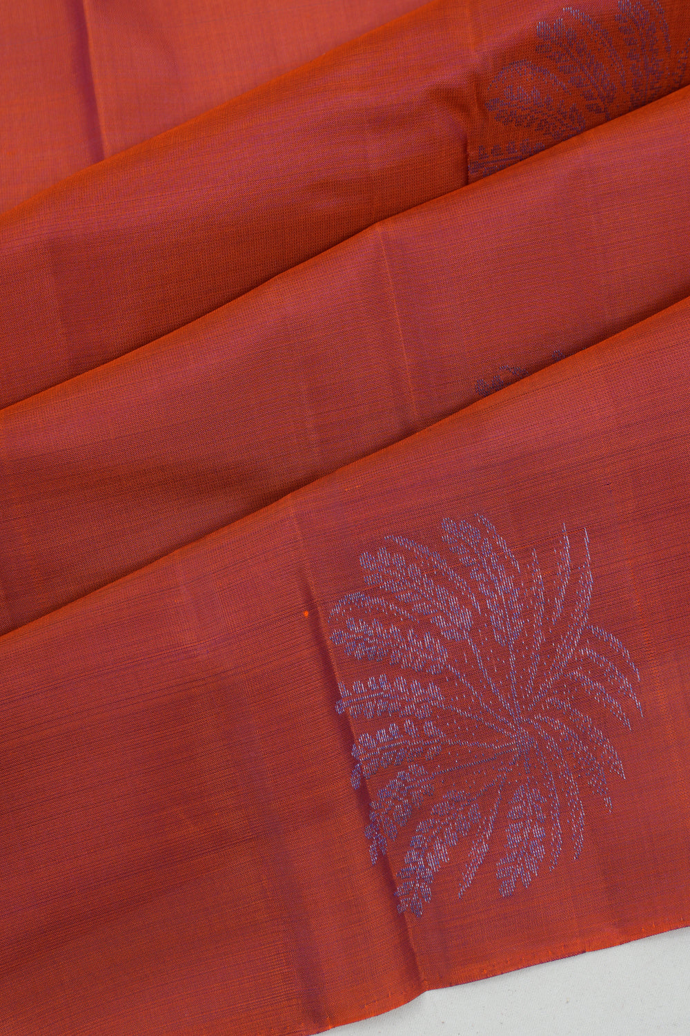 Soft Silk Butta Rust Orange Saree